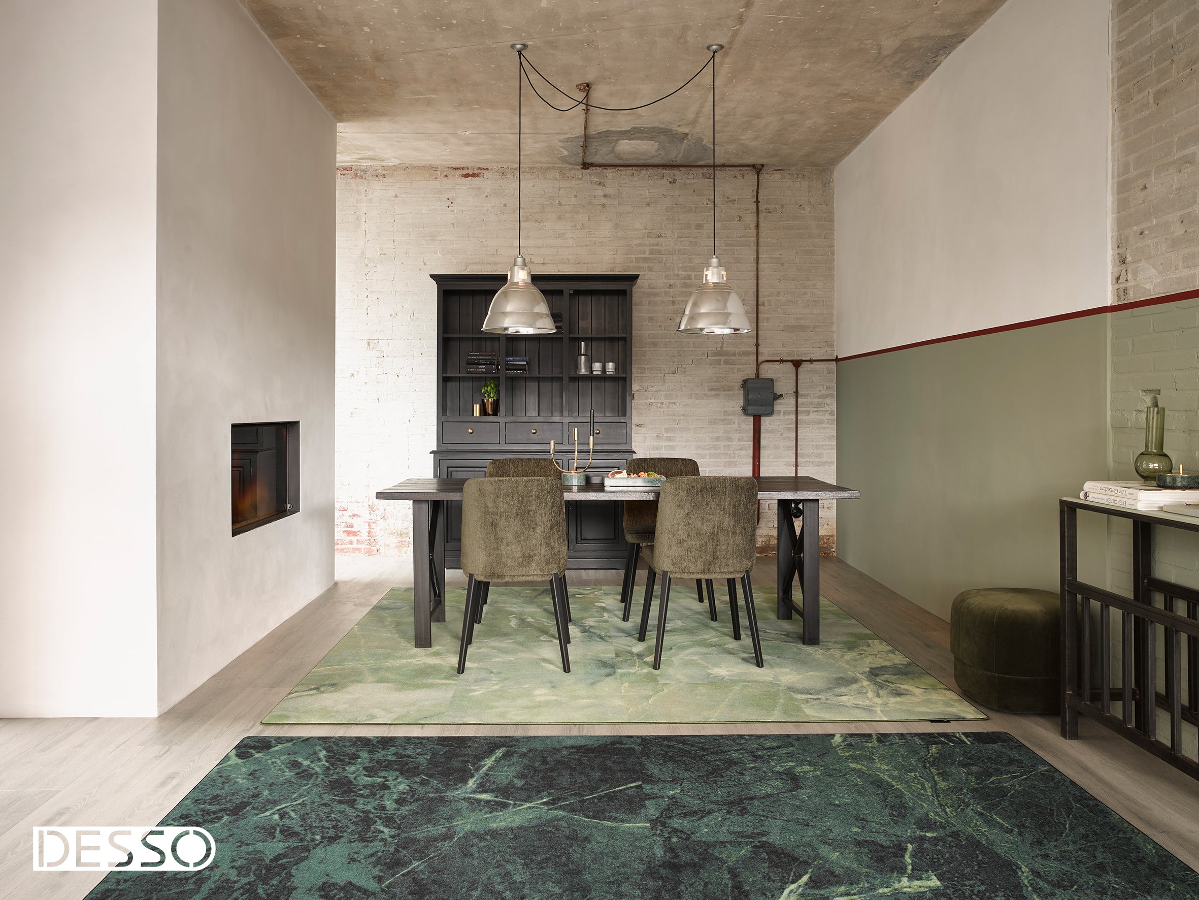 Tarkett vloerkleed Marmerlook groen