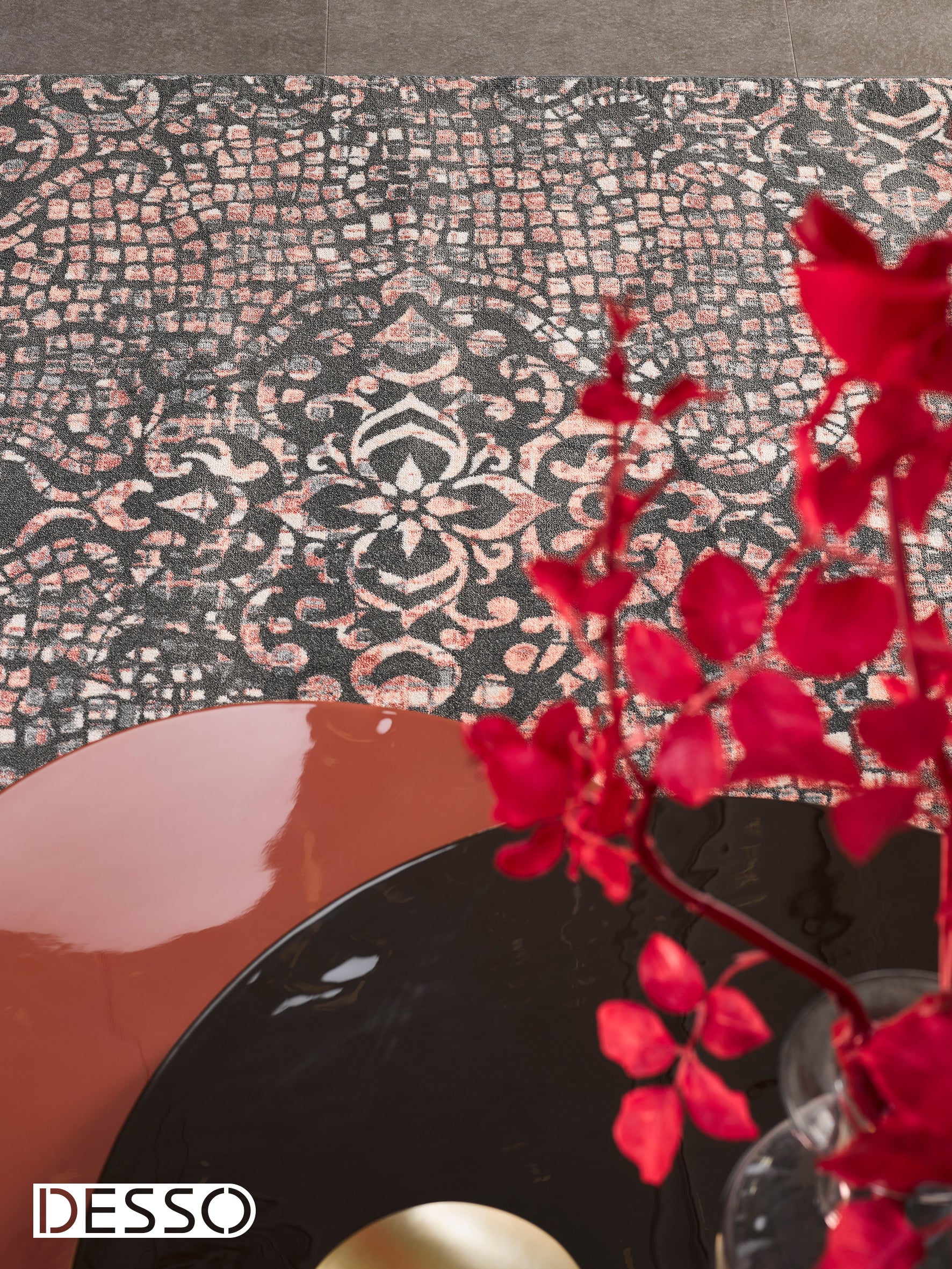 Tarkett vloerkleed Mozaïek grijs/roze