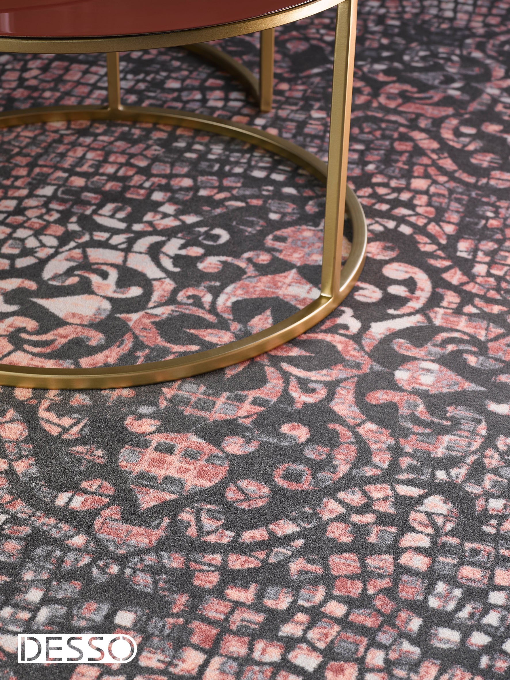 Tarkett vloerkleed Mozaïek grijs/roze