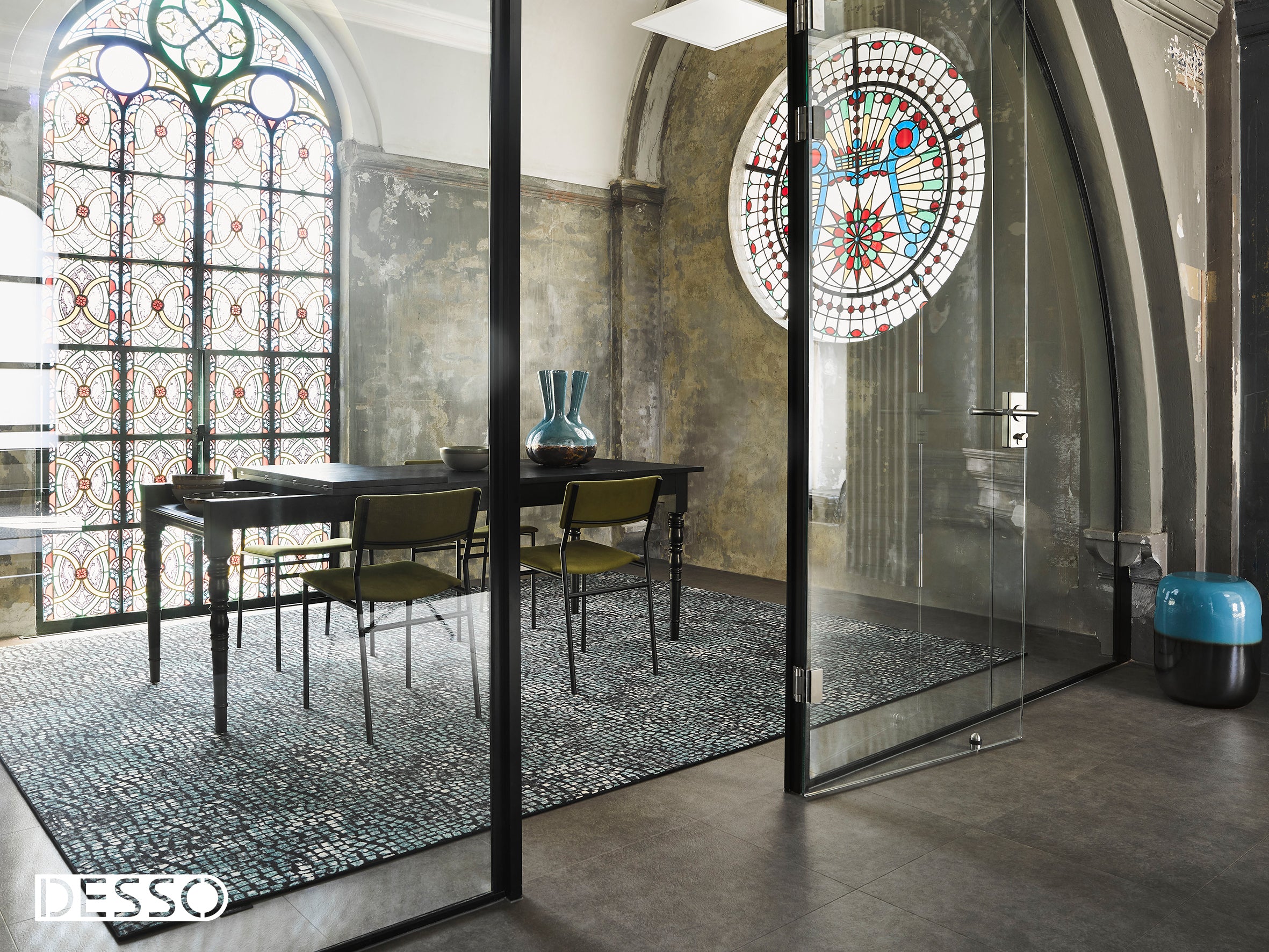 Tarkett vloerkleed Mosaïc groen/zwart