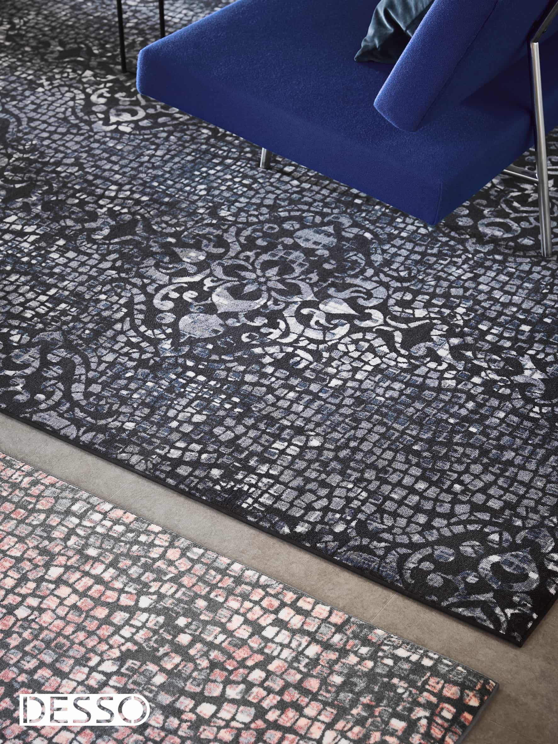 Tarkett vloerkleed Mozaïek zwart/grijs