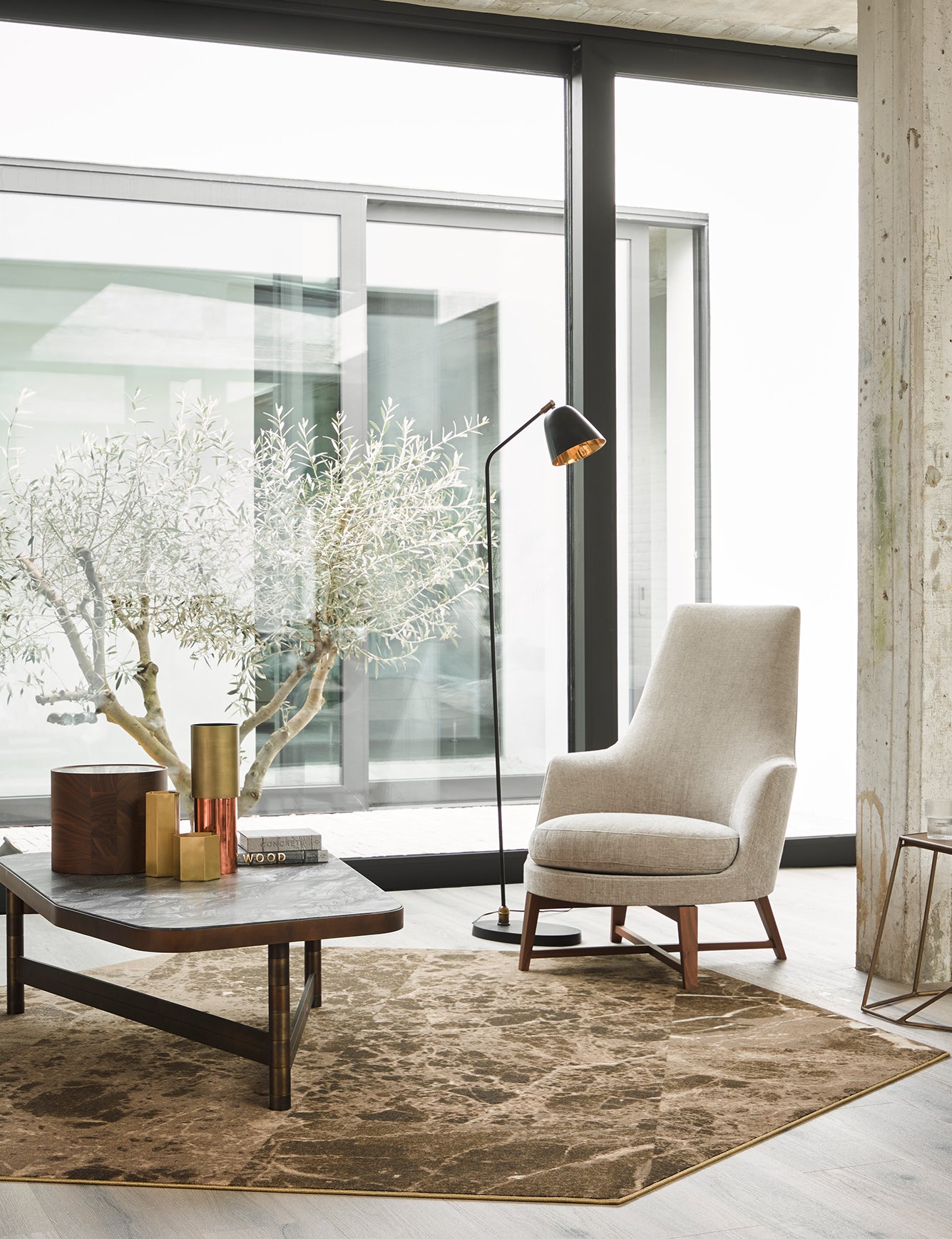 Tarkett vloerkleed Marmerlook bruin