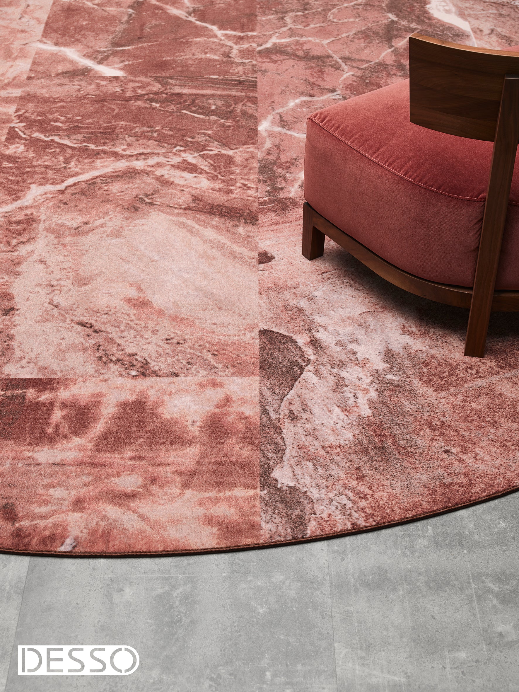 Tarkett vloerkleed Marmerlook rood