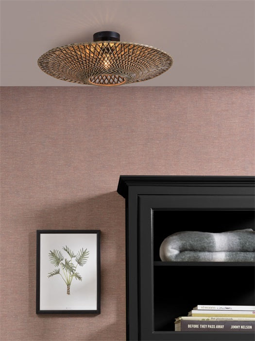 GOOD&MOJO bamboe lamp Bali M als plafondlamp.