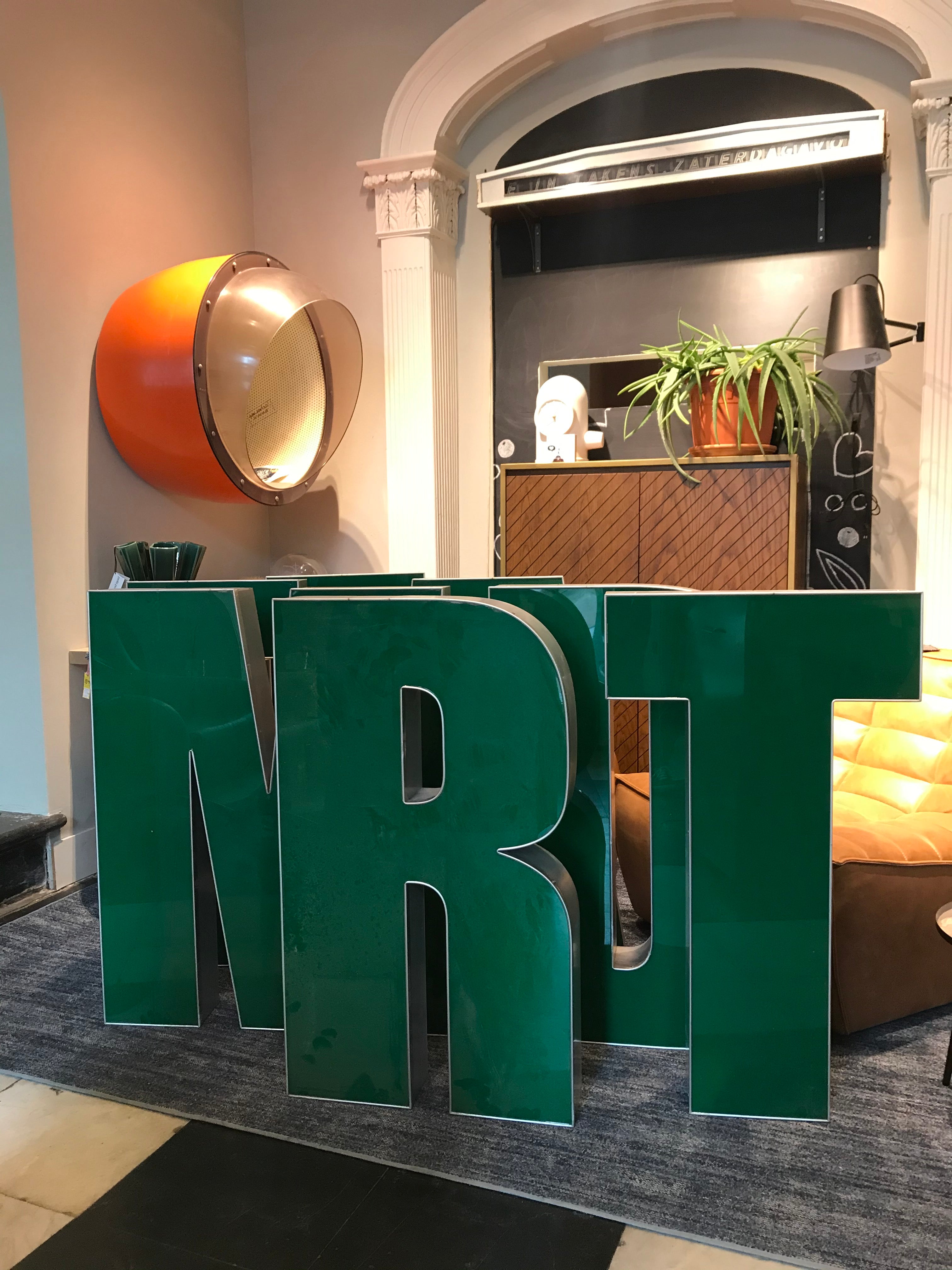 Vintage lichtgevende Letter