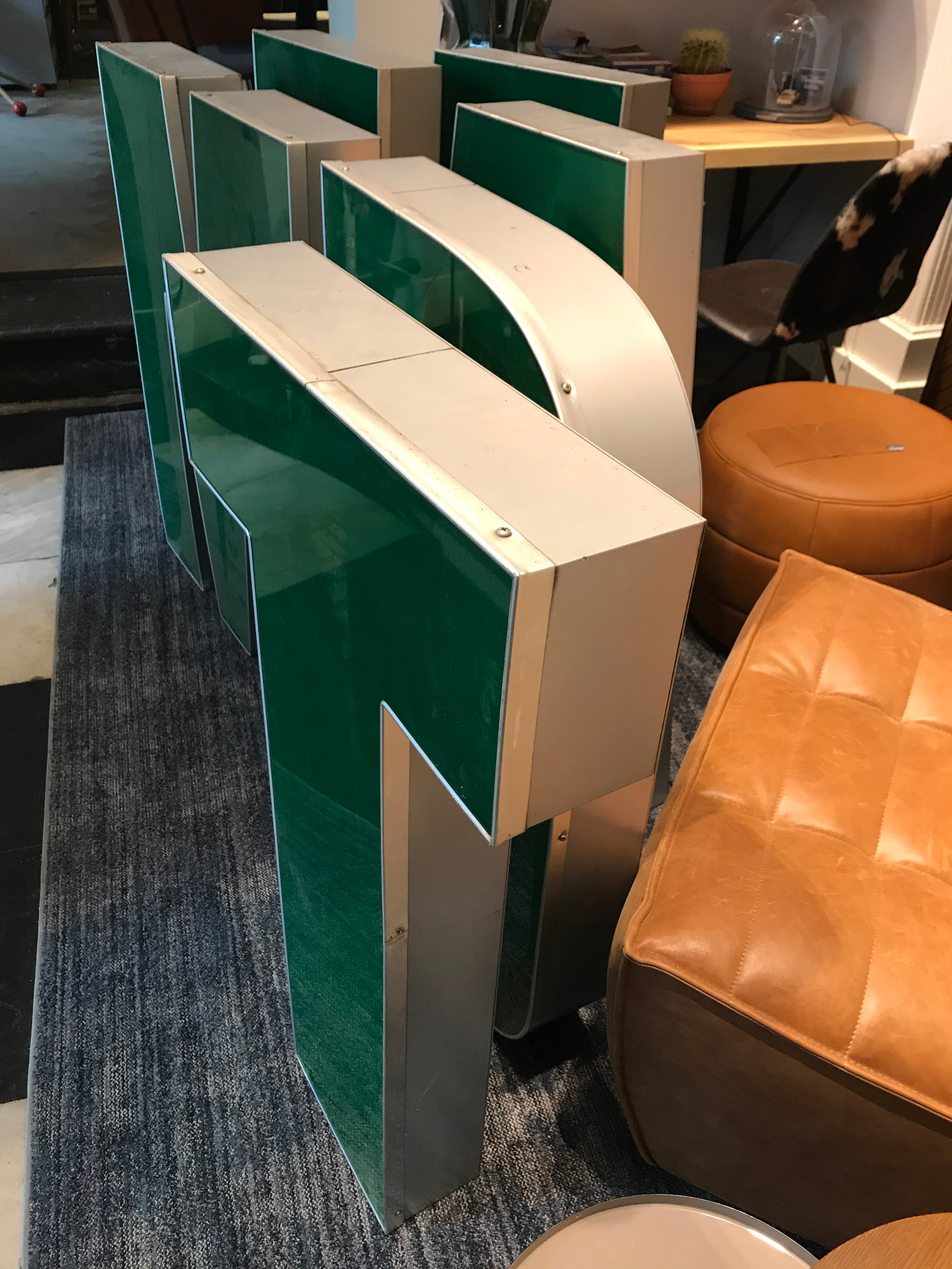 Vintage lichtgevende Letter