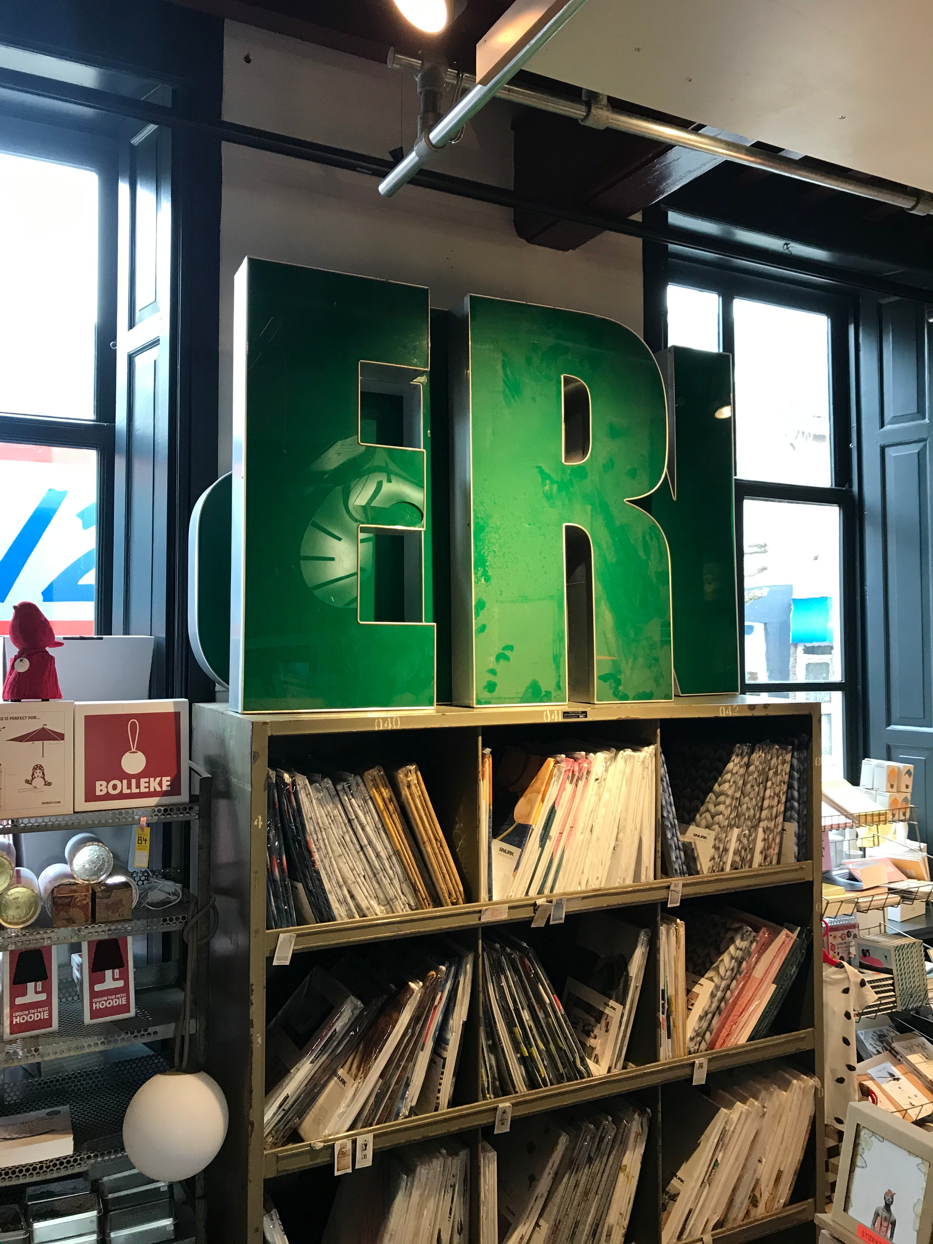 Vintage lichtgevende Letter