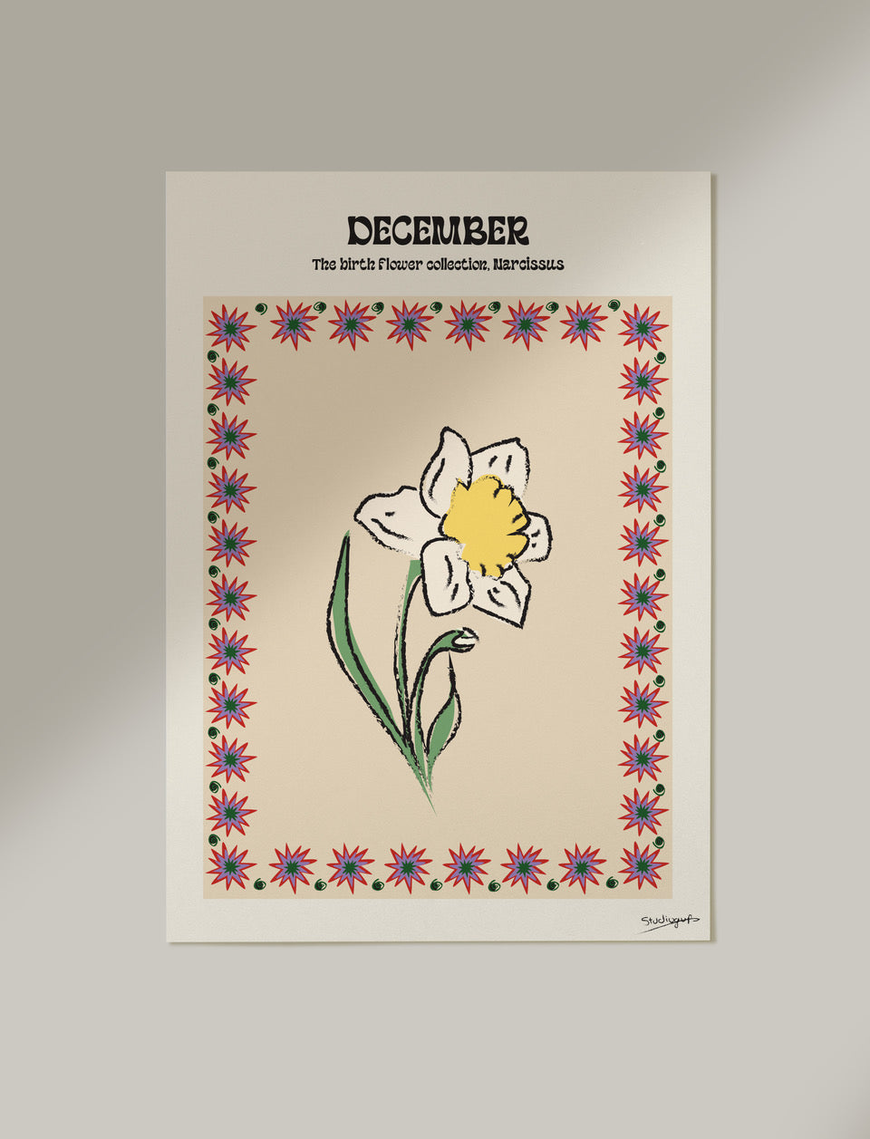 Studiogup Birth Flower poster - December