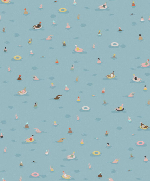 Rebel Walls Zwemmen in "The Bay"