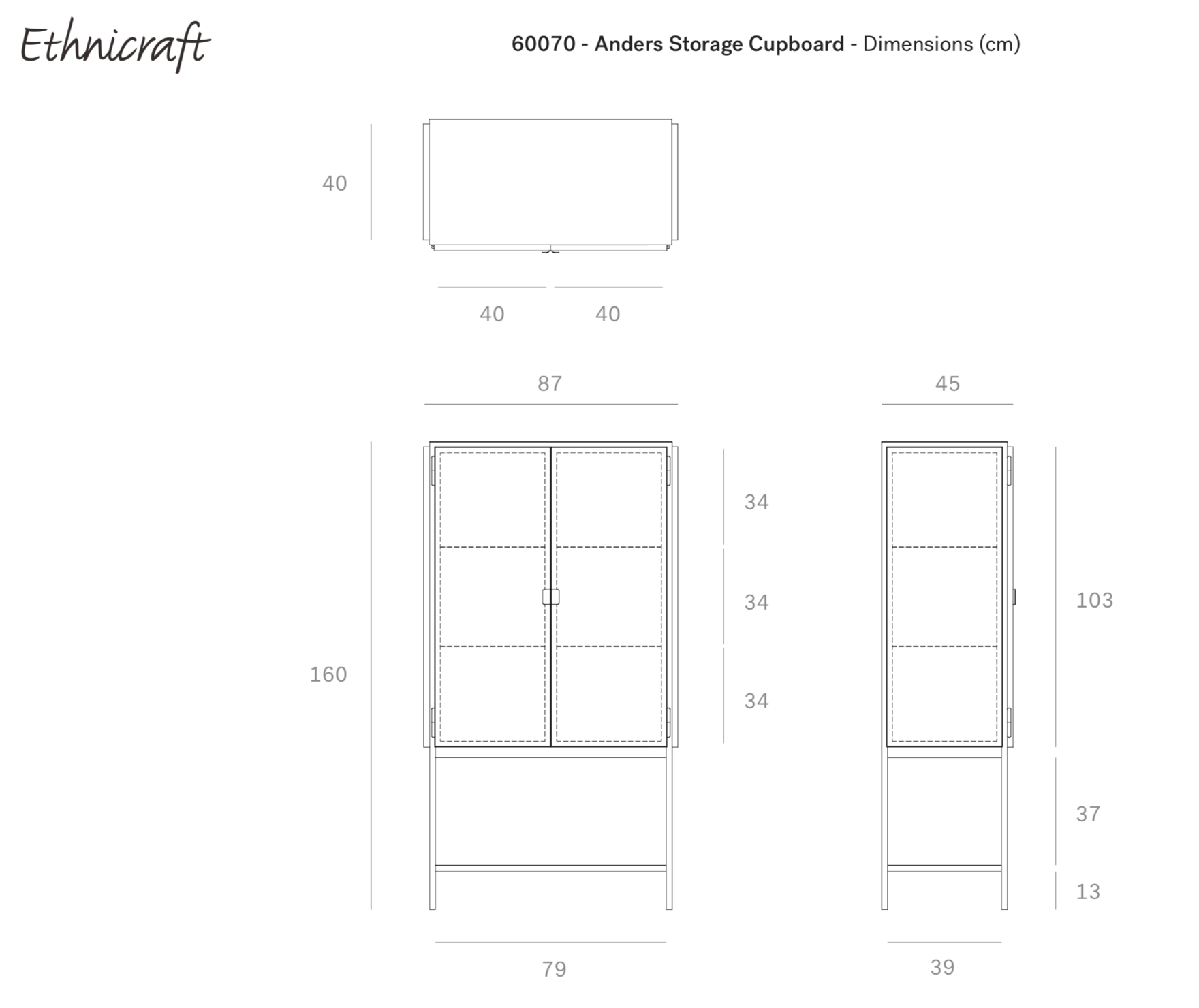 Ethnicraft Anders Opbergkast