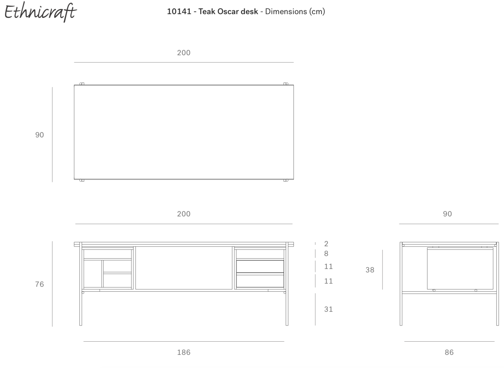 Ethnicraft Bureau Oscar