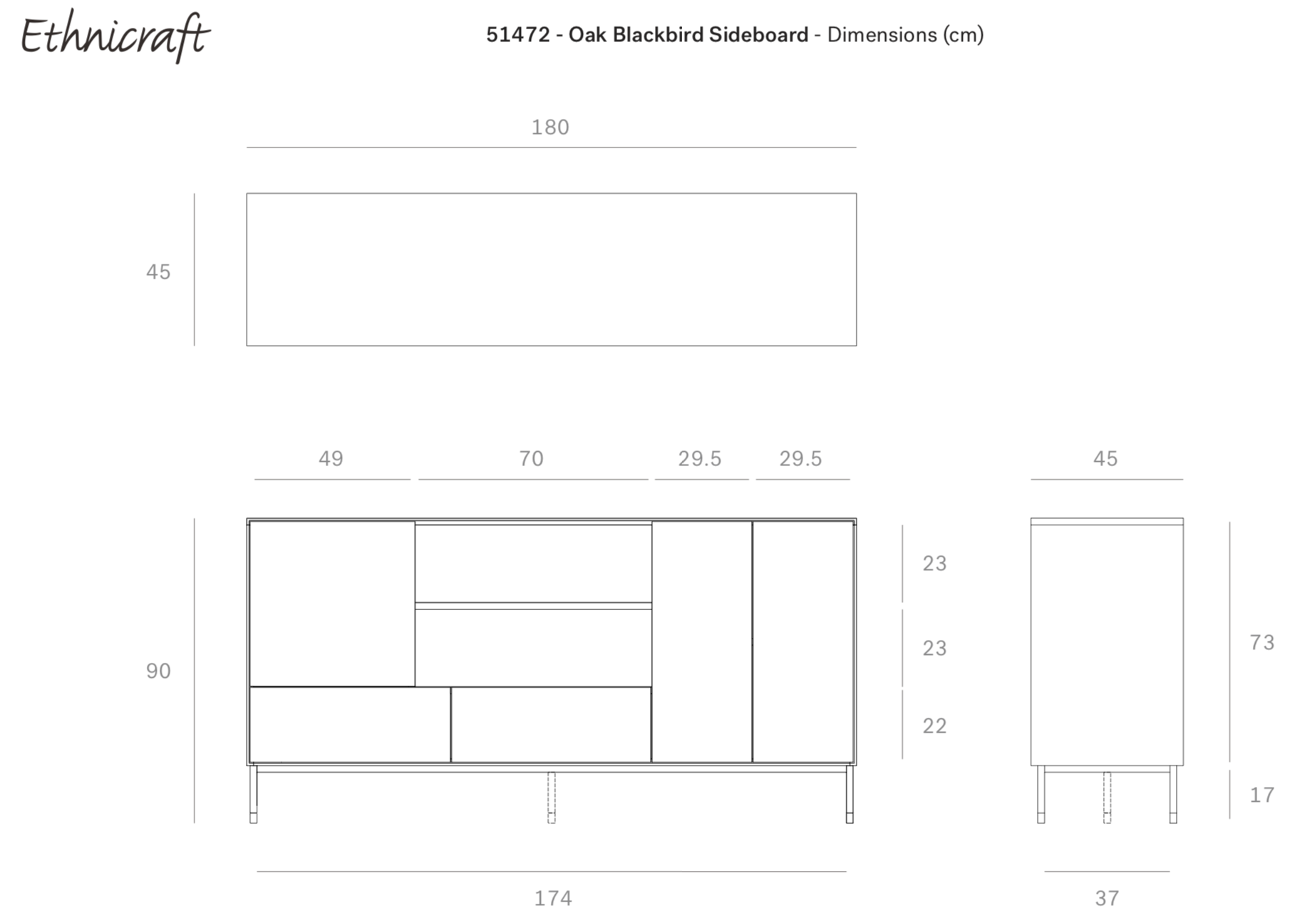 Ethnicraft Eettafel Bok Naturel