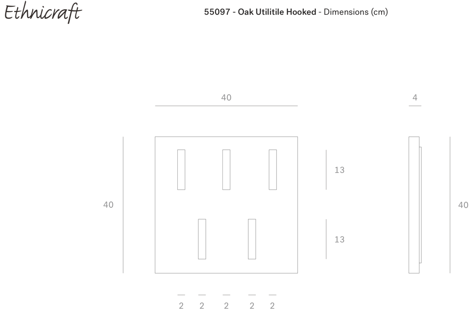 Ethnicraft Kapstok Utilitile Hooked