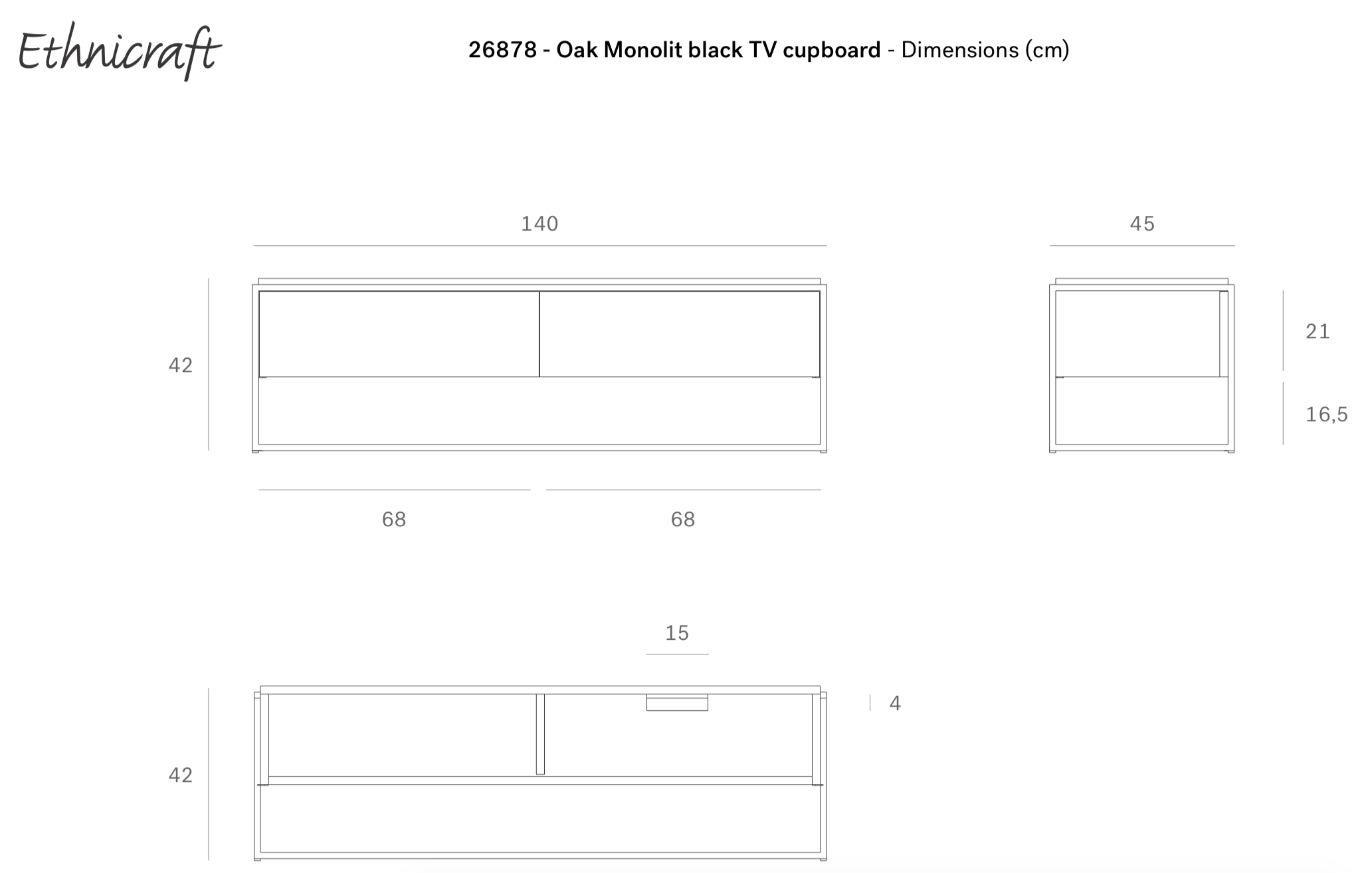 Ethnicraft Monolit TV-meubel