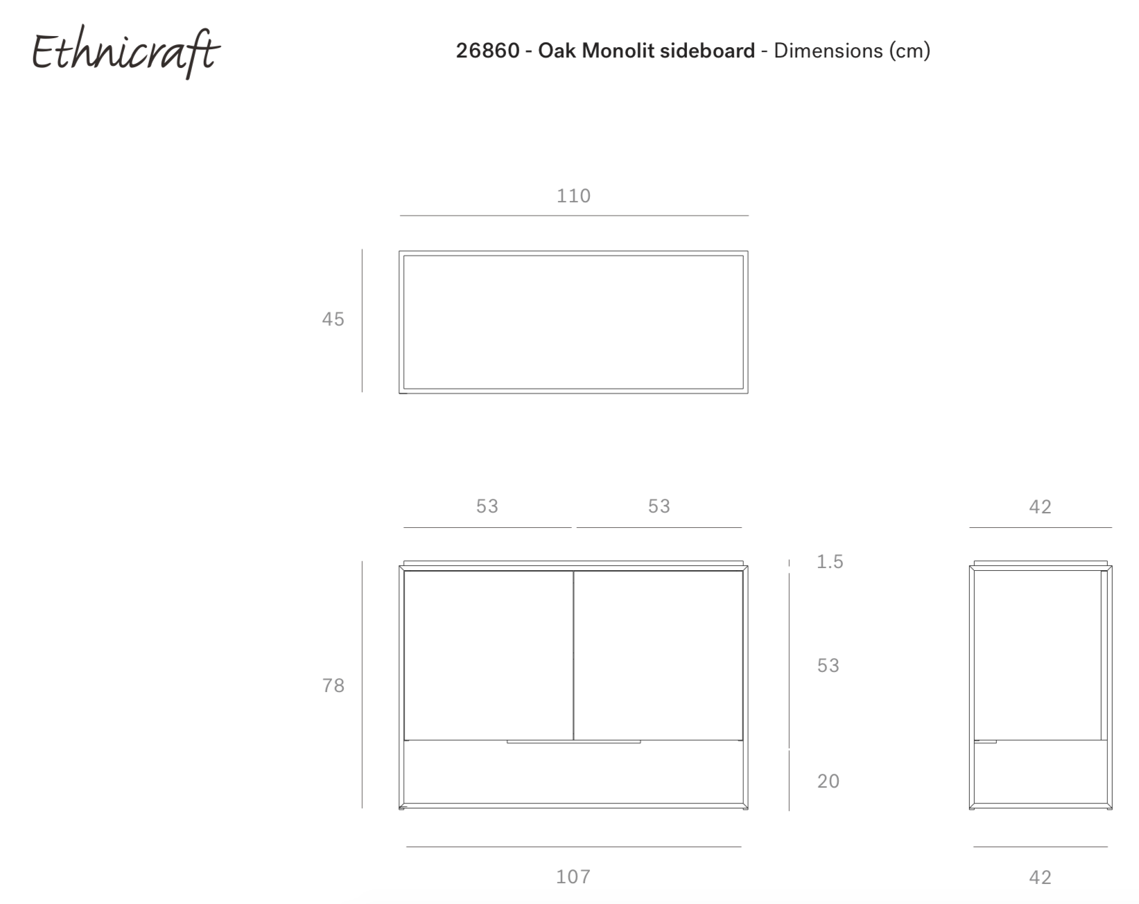 Ethnicraft Monolit Dressoir