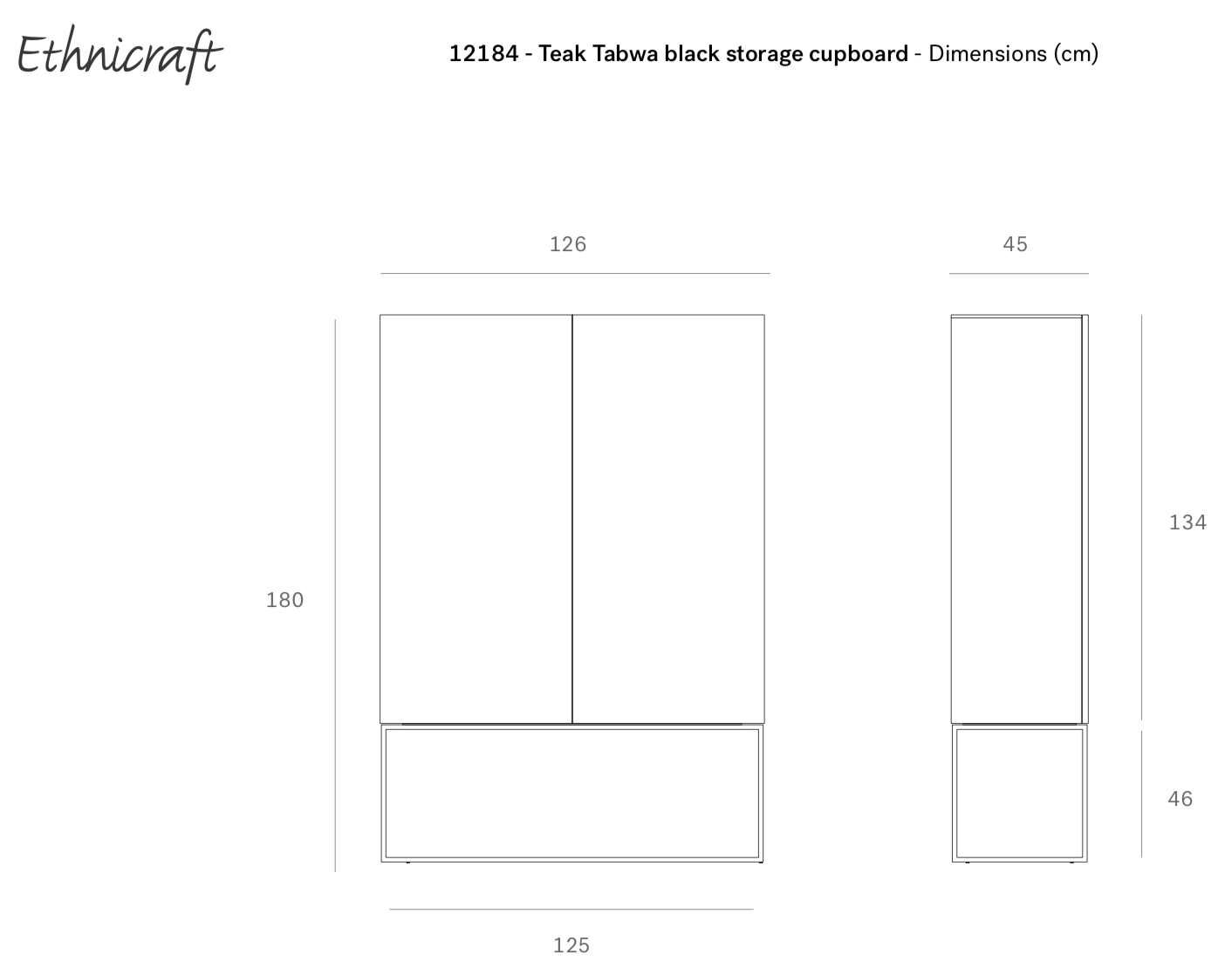 Ethnicraft Opbergkast Teak Tabwa
