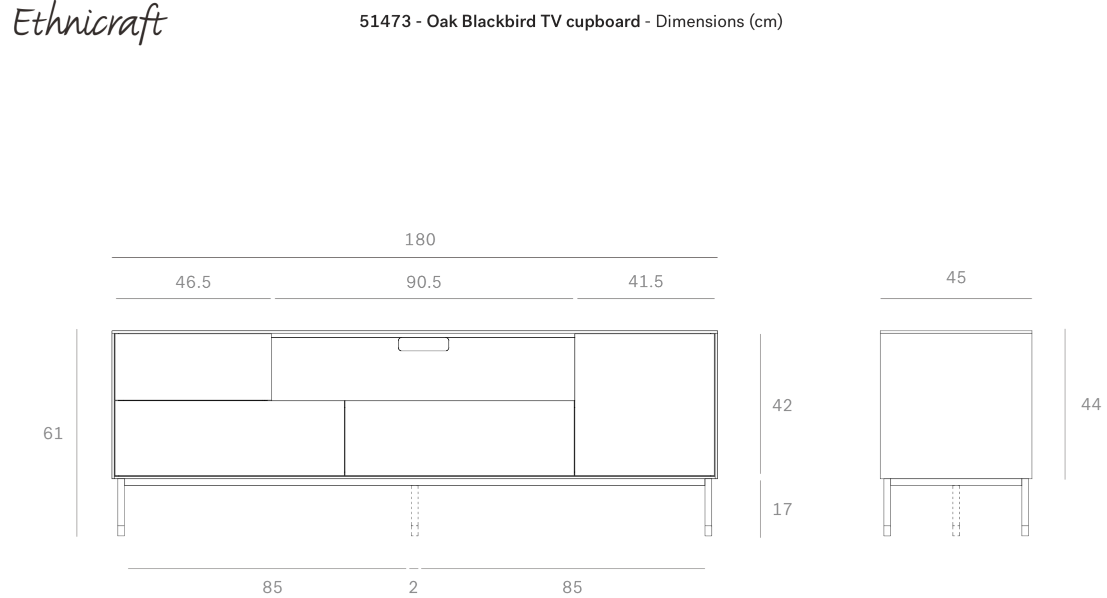 Ethnicraft TV-meubel Blackbird