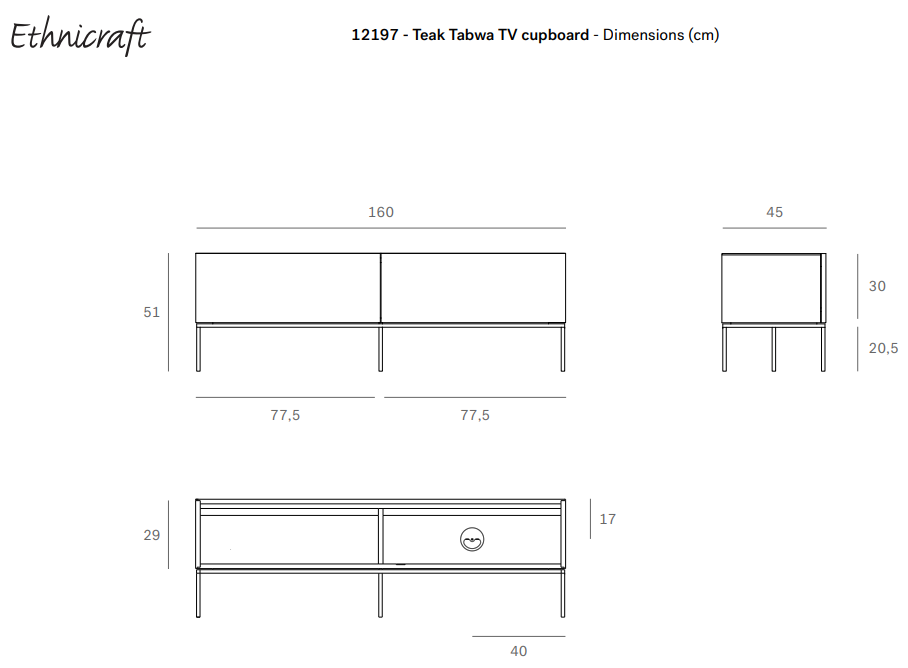 Ethnicraft TV-meubel Tabwa