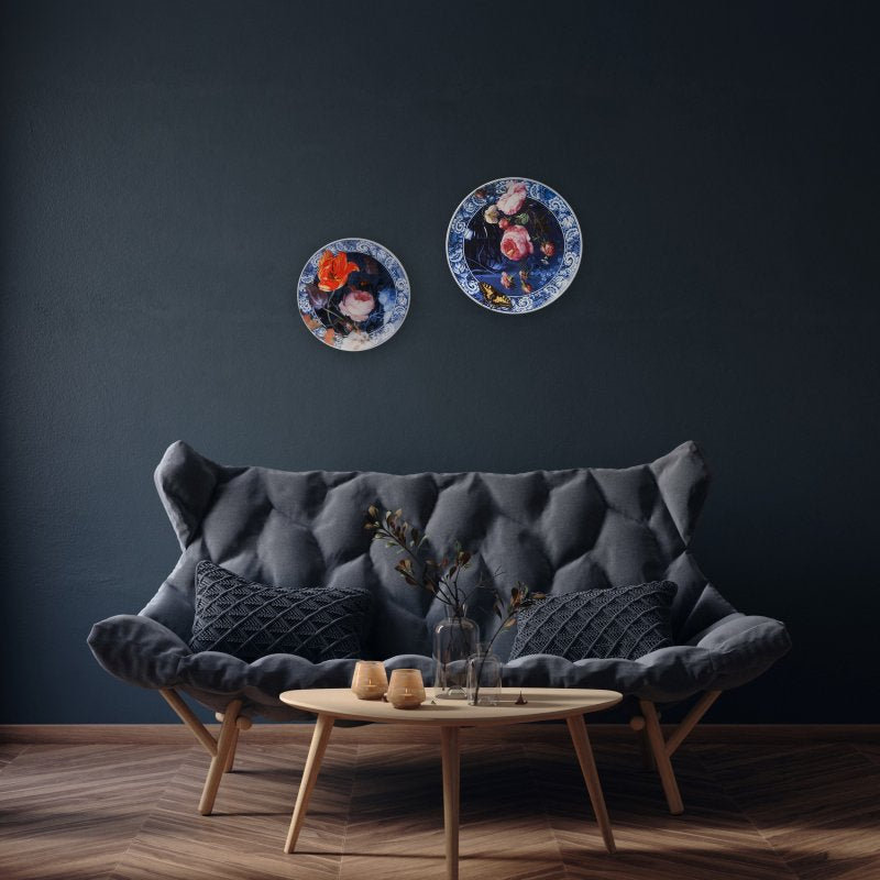 Heinen Delfts Blauw Wandbord Gouden Eeuw