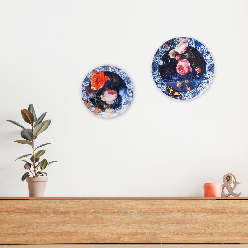 Heinen Delfts Blauw Wandbord Gouden Eeuw