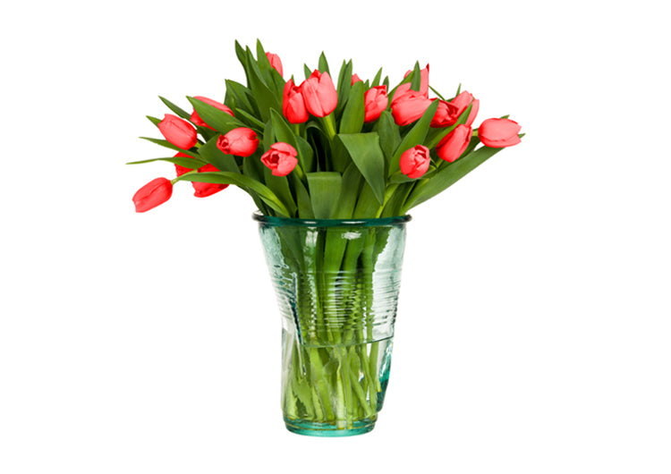 Goods deukvaas met bloemen.