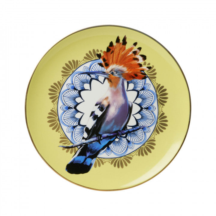 Heinen Delfts Blauw wandbord mandala hop.