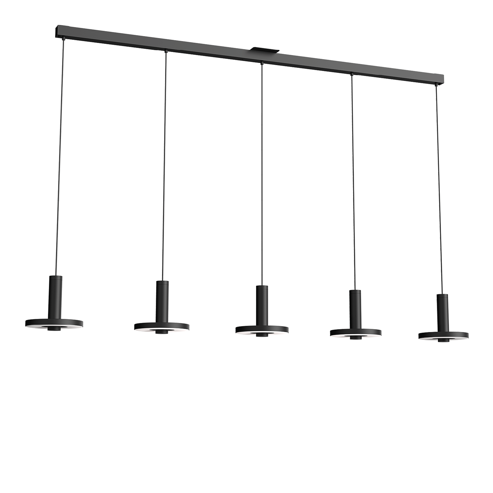 Tonone Beads 5 In Line plafondlamp in de kleur smokey black.