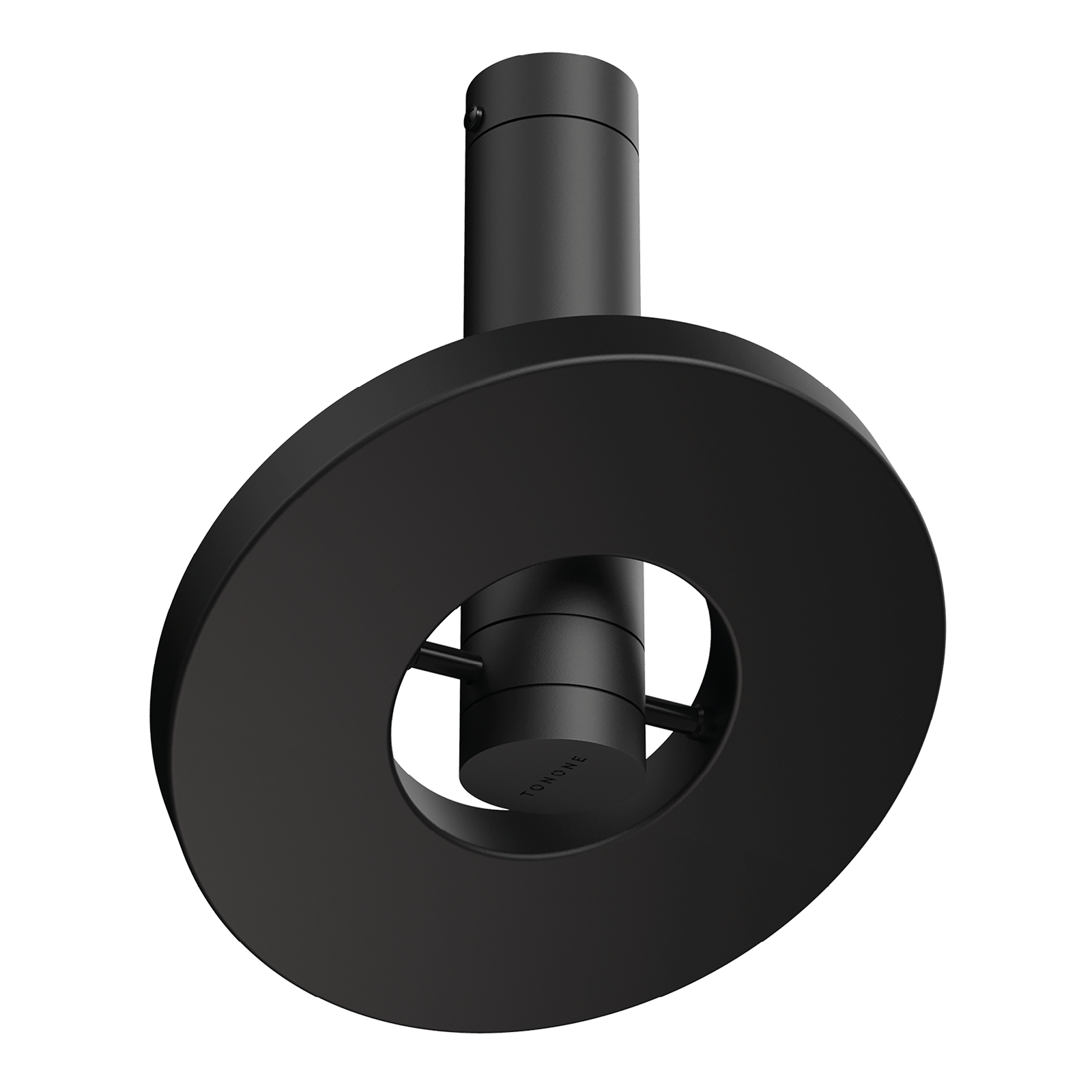 Schuine foto van de Tonone Beads Direct plafond- en wandlamp inside in de kleur smokey black.