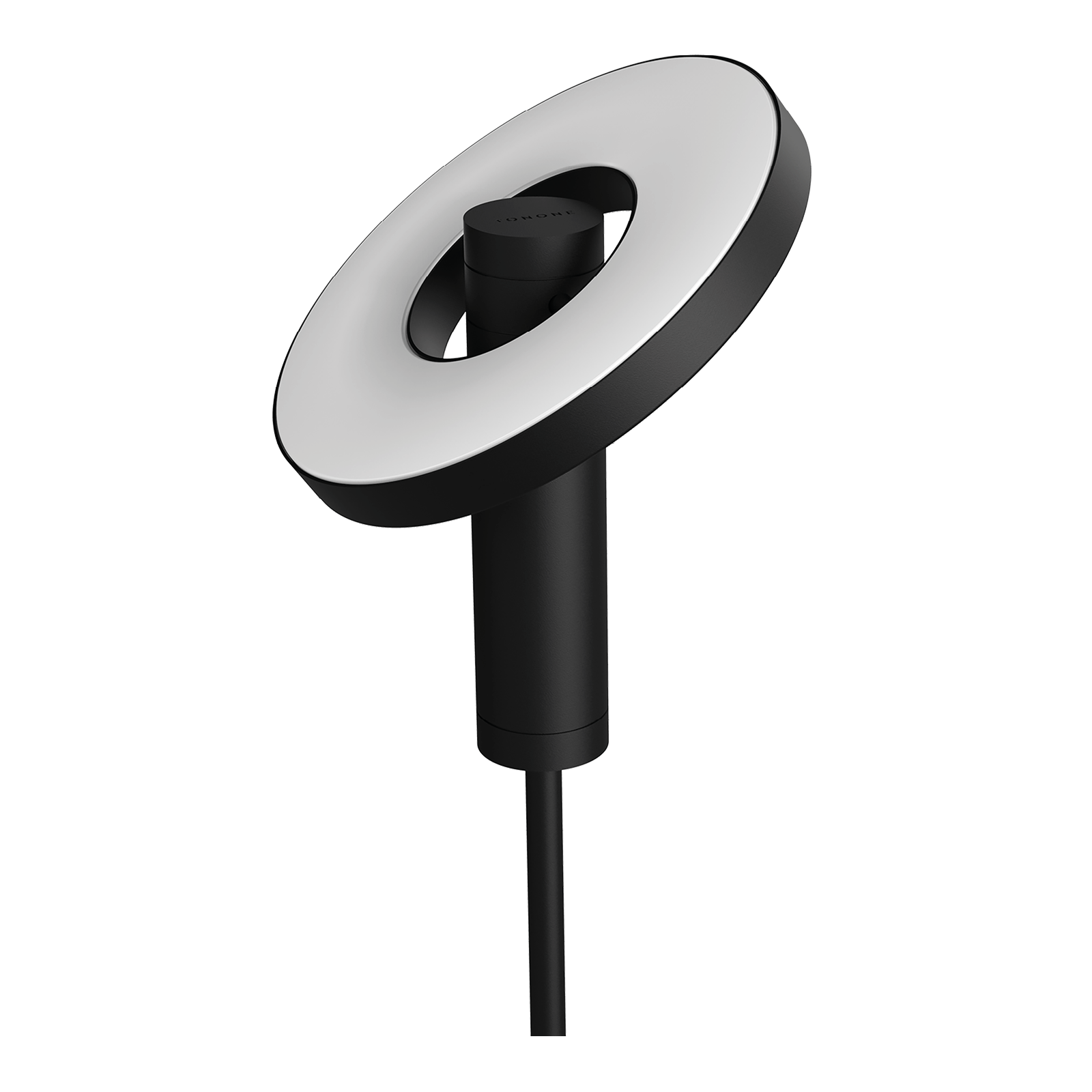 Close-up van de Tonone Beads Floor vloerlamp uplight in de kleur smokey black.