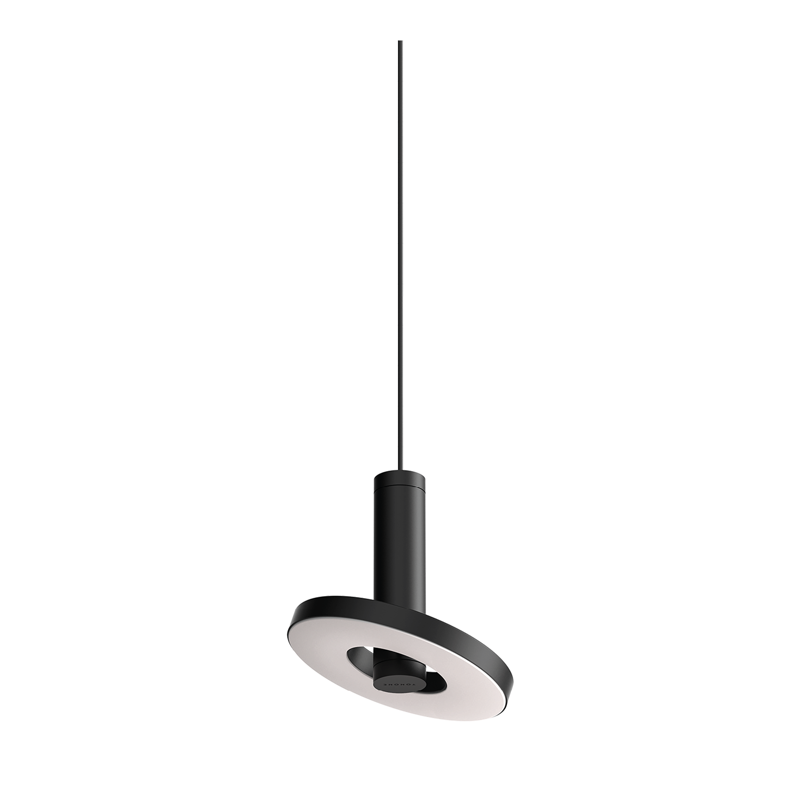 Schuine foto van de Tonone Beads Pendant hanglamp in de kleur smokey black.