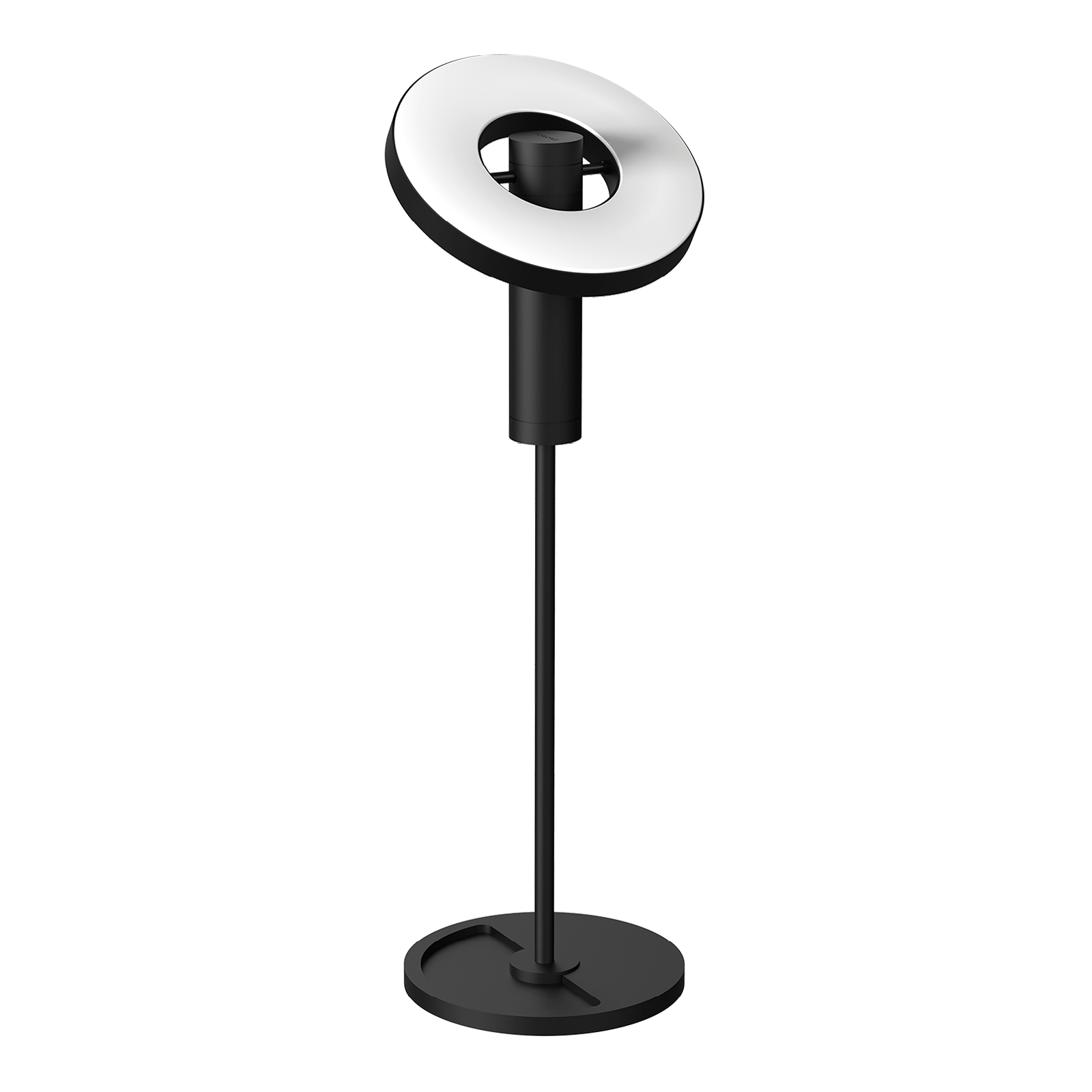 Foto van het verstellen van de Tonone Beads Table tafellamp uplight in de kleur smokey black.