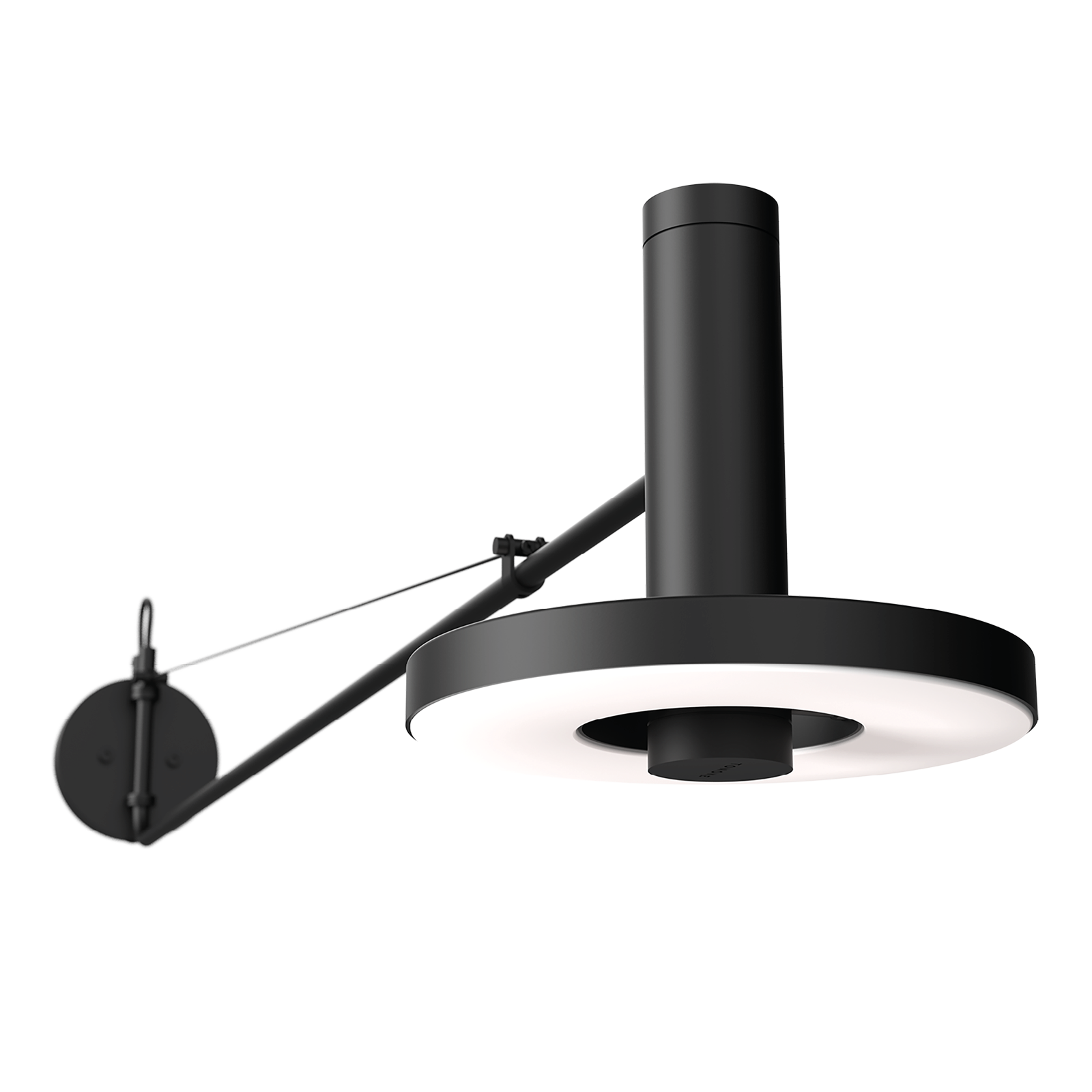 Close-up van de Tonone Beads Wall 120 wandlamp in de kleur smokey black.