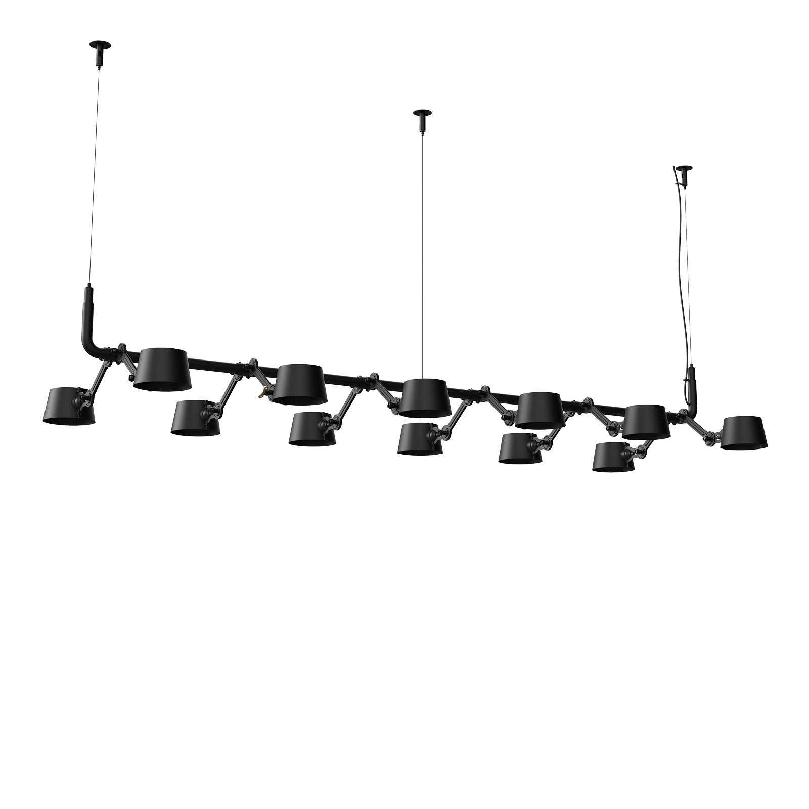 Tonone Bolt 12-Pack Pendant hanglamp in de kleur smokey black.