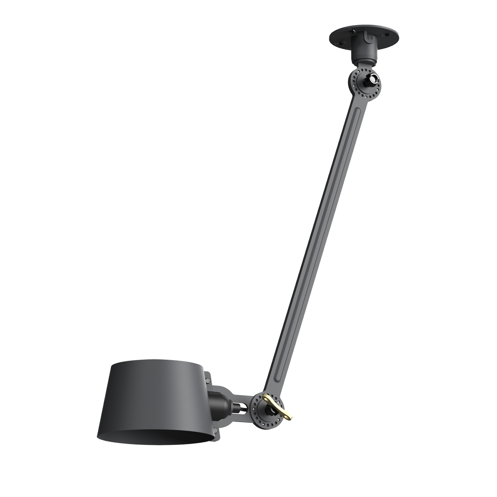 Tonone Bolt Ceiling 1 arm Sidefit plafondlamp in de kleur midnight grey.