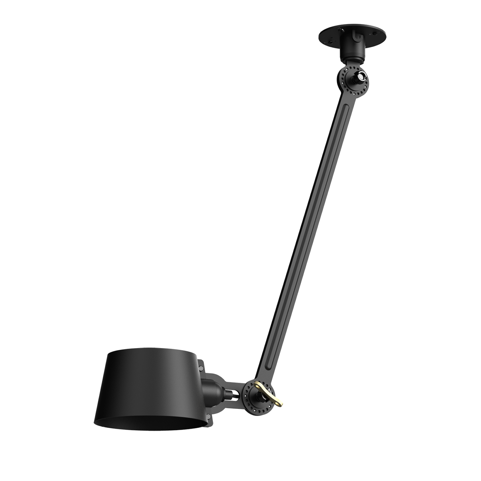 Tonone Bolt Ceiling 1 arm Sidefit plafondlamp in de kleur smokey black.