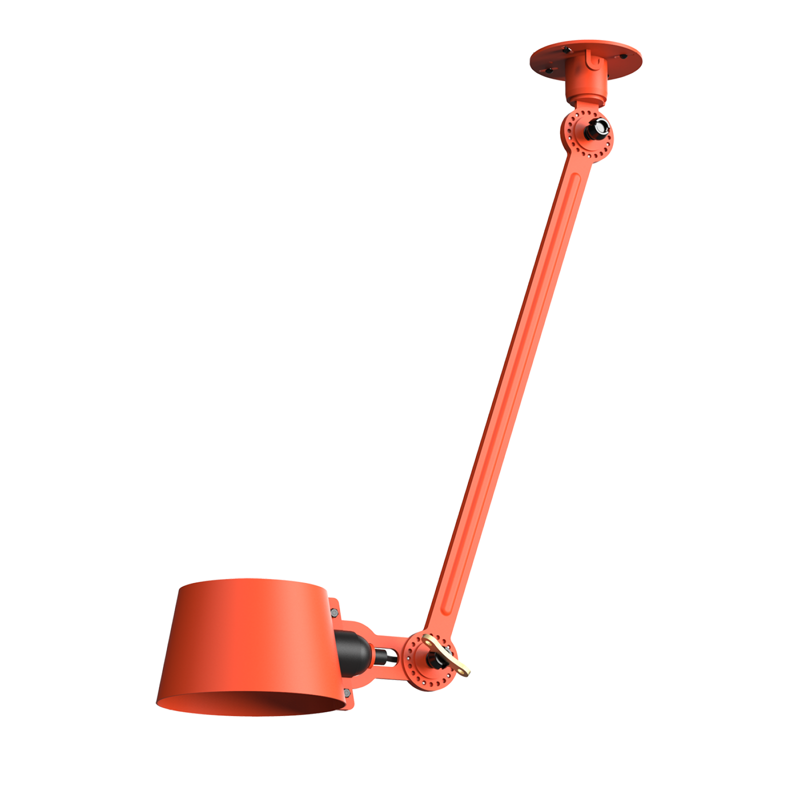 Tonone Bolt Ceiling 1 arm Sidefit plafondlamp in de kleur striking orange.