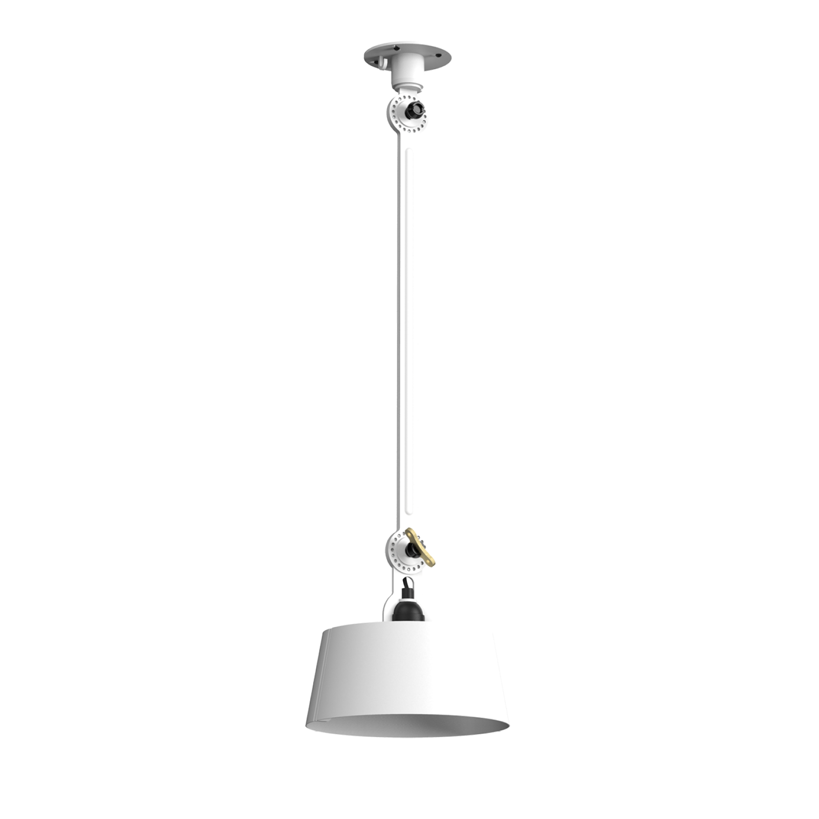 Tonone Bolt Ceiling 1 arm Underfit plafondlamp in pure white.