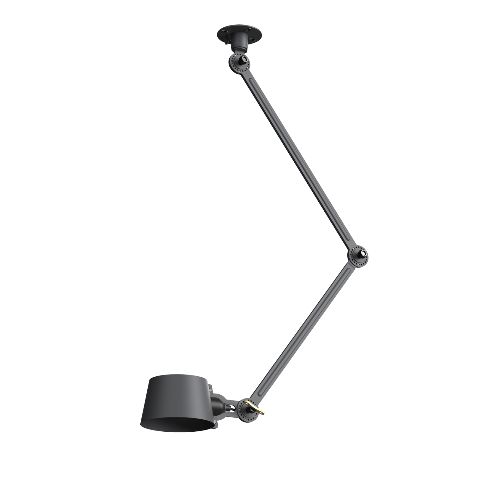 Tonone Bolt Ceiling 2 arm Sidefit plafondlamp in de kleur midnight grey.