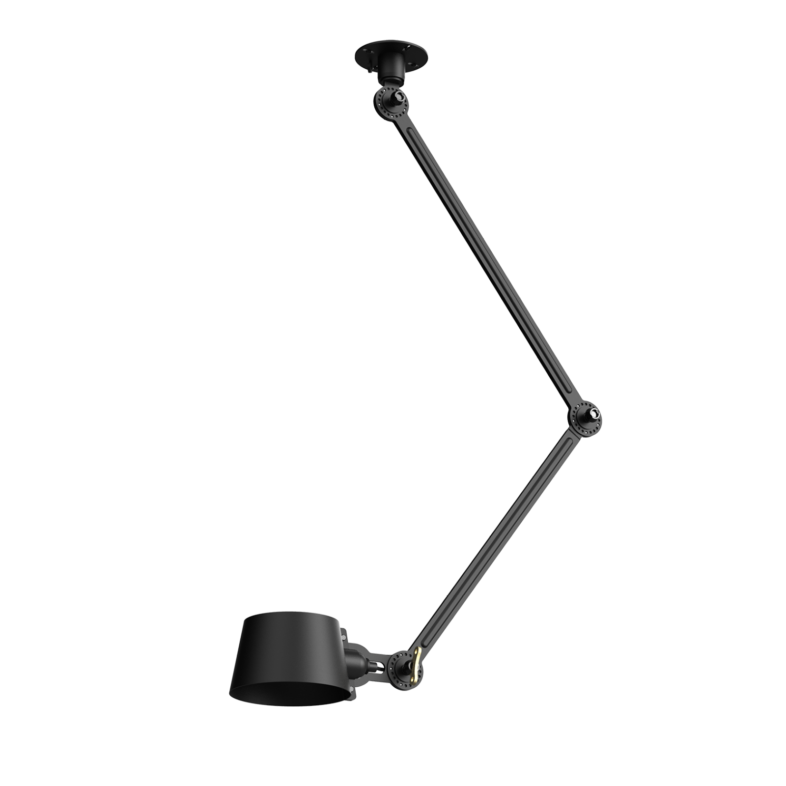 Tonone Bolt Ceiling 2 arm Sidefit plafondlamp in de kleur smokey black.