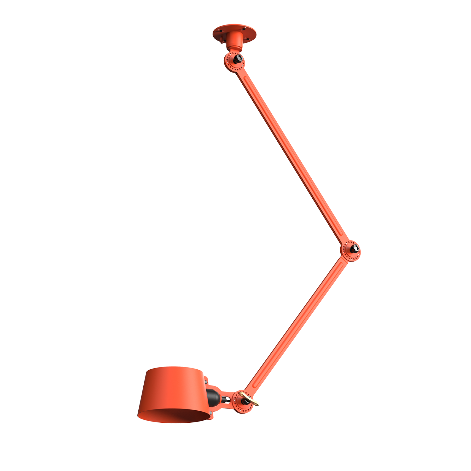 Tonone Bolt Ceiling 2 arm Sidefit plafondlamp in de kleur striking orange.