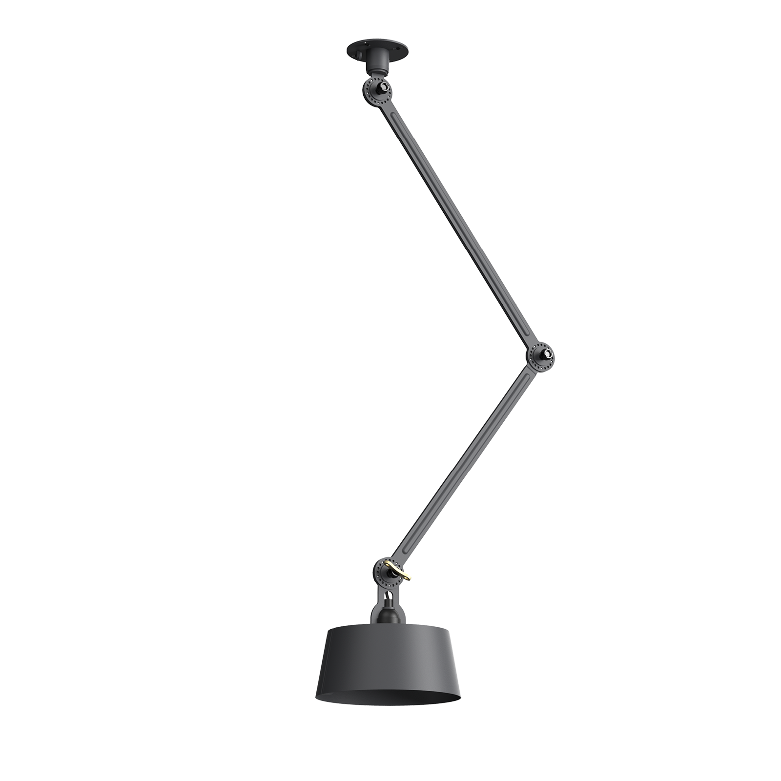 Tonone Bolt Ceiling 2 arm Underfit plafondlamp in de kleur midnight grey.
