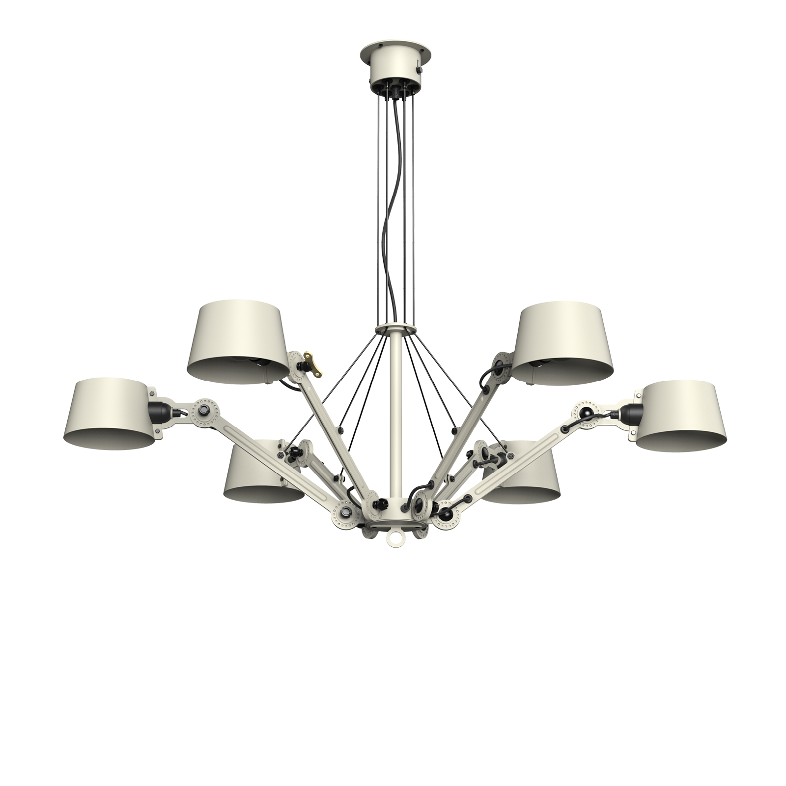 Tonone Bolt Chandelier 6 arm hanglamp in de kleur ash grey.