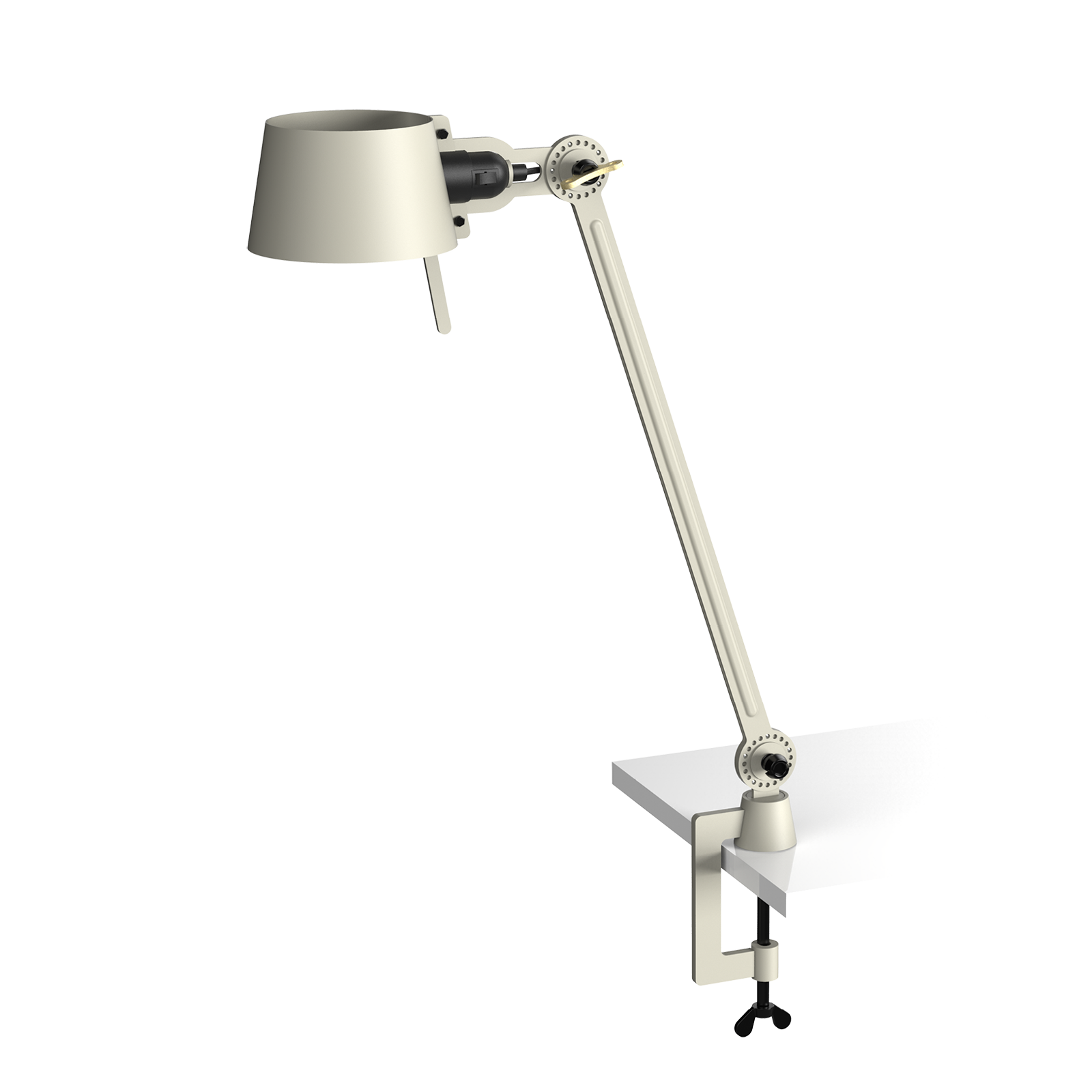 Tonone Bolt Desk 1 arm clamp bureaulamp in de kleur ash grey.