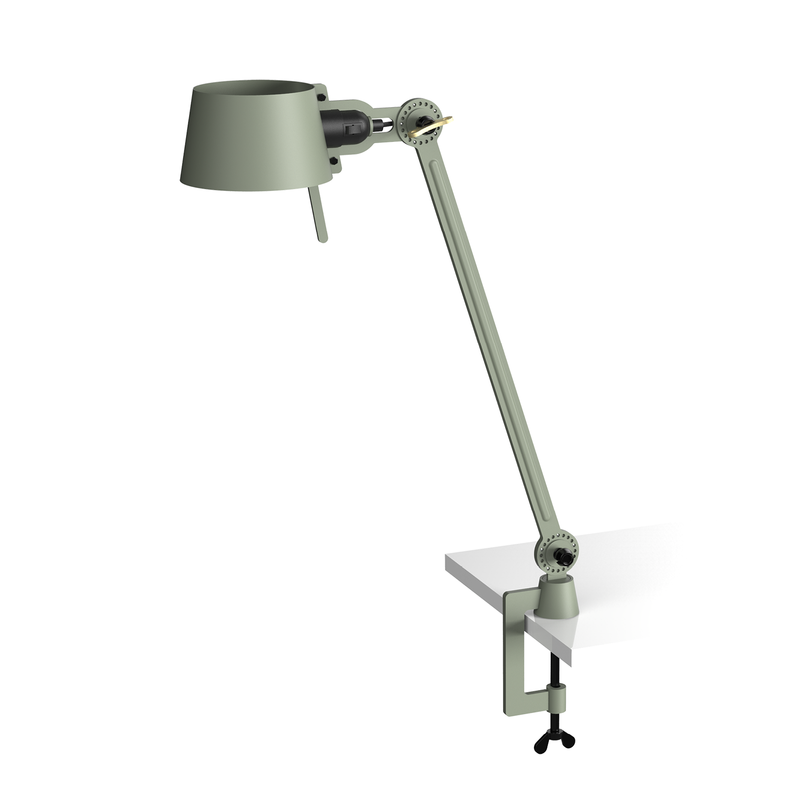 Tonone Bolt Desk 1 arm clamp bureaulamp in de kleur flux green.