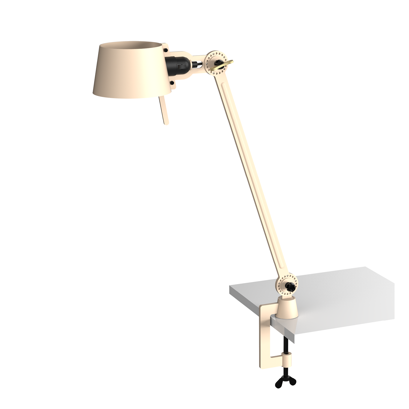 Tonone Bolt Desk 1 arm clamp bureaulamp in de kleur lightning white.