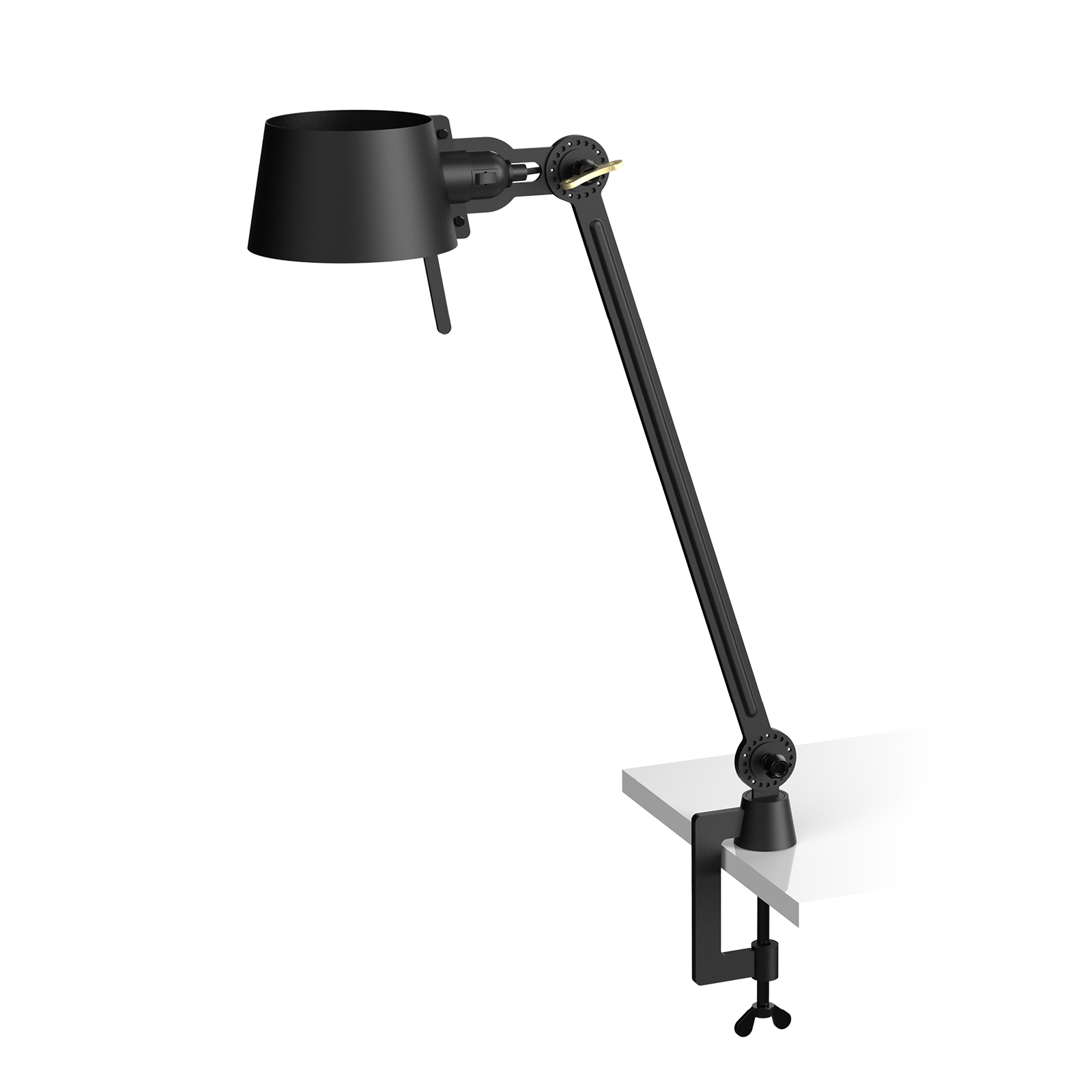 Tonone Bolt Desk 1 arm clamp bureaulamp in de kleur smokey black.