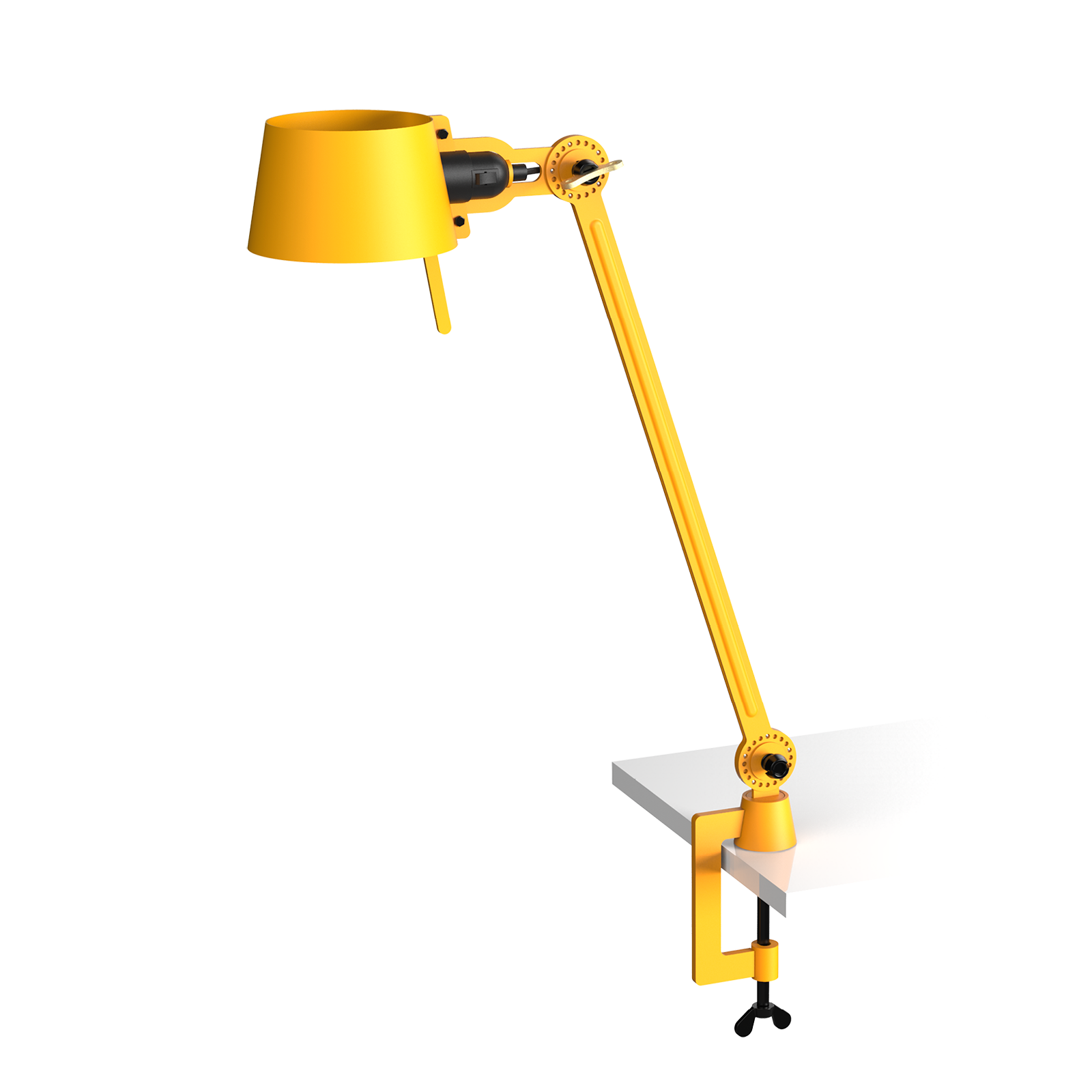 Tonone Bolt Desk 1 arm clamp bureaulamp in de kleur sunny yellow.