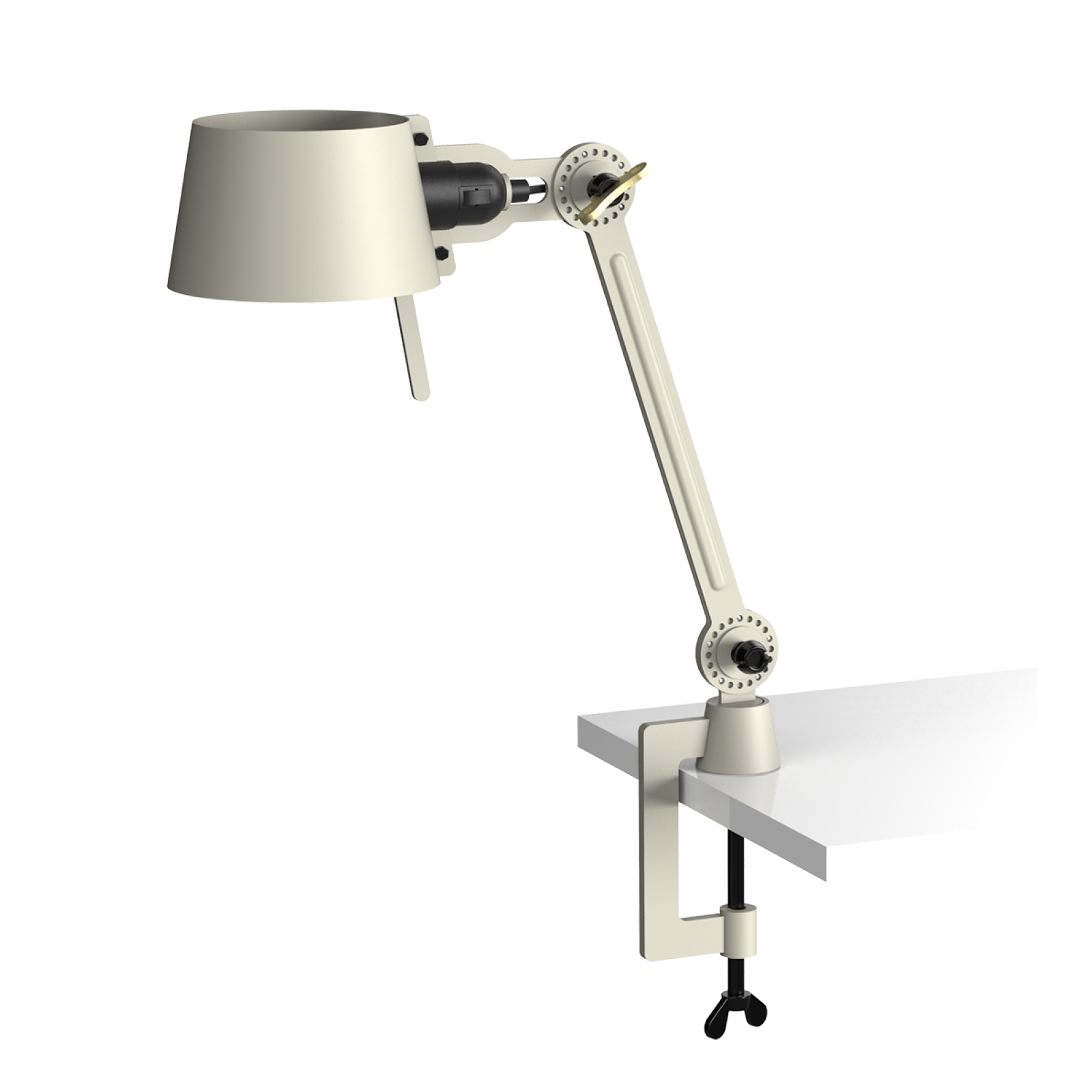 Tonone Bolt Desk 1 arm clamp small bureaulamp in de kleur ash grey.