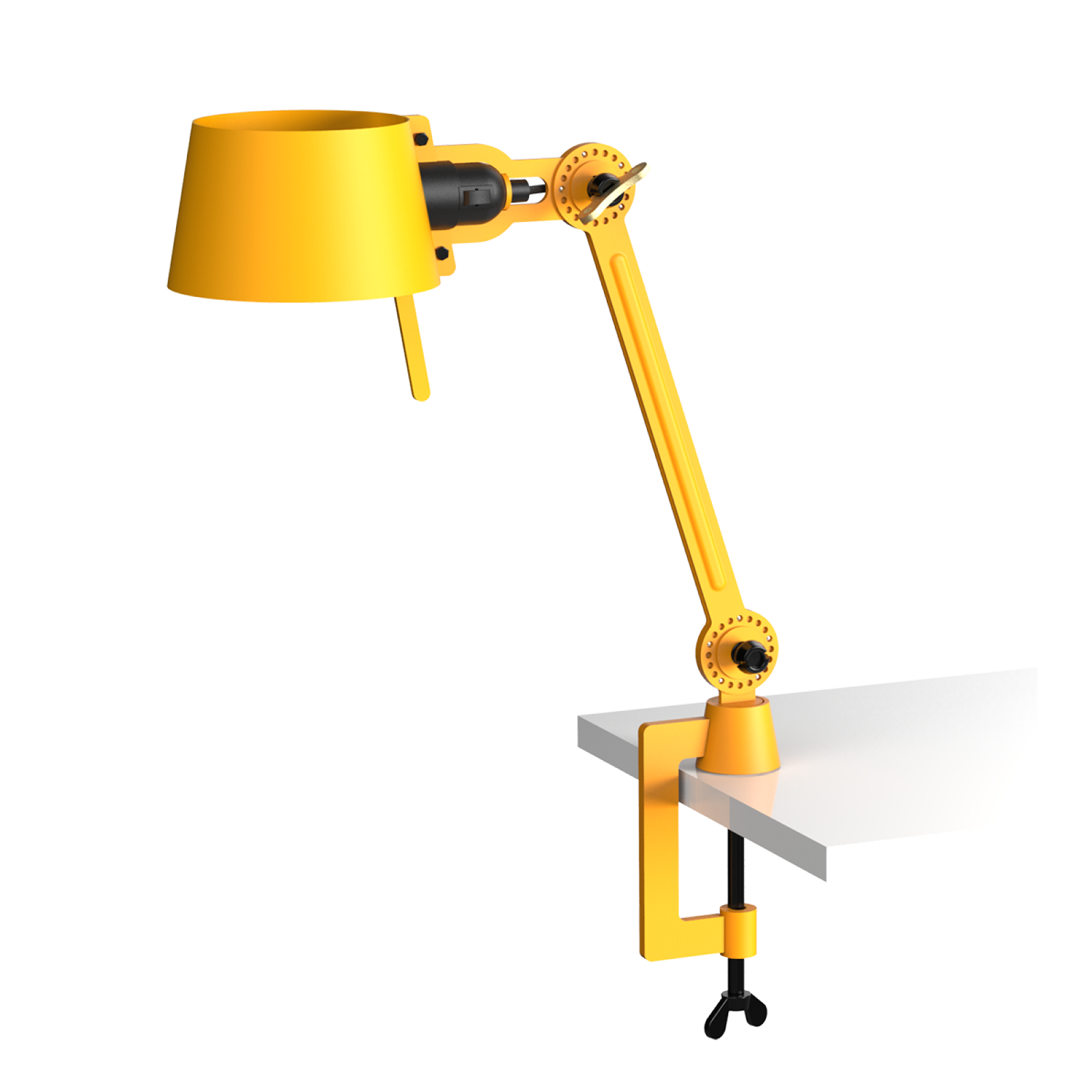 Tonone Bolt Desk 1 arm clamp small bureaulamp in de kleur sunny yellow.