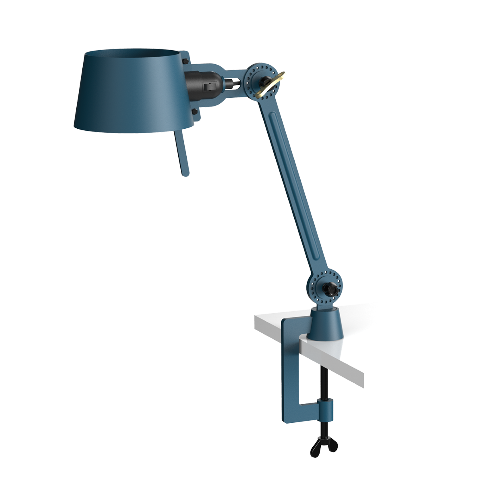 Tonone Bolt Desk 1 arm clamp small bureaulamp in de kleur thunder blue.